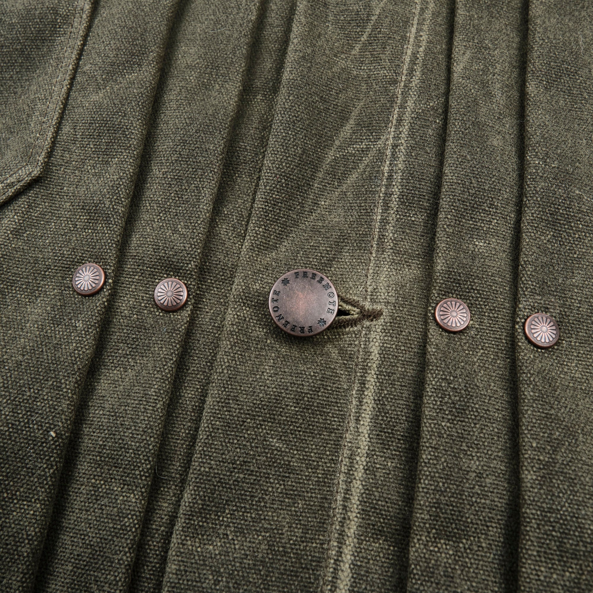 Freenote Cloth Riders Jacket Heavy Waxed Canvas - Olive Alpaca
