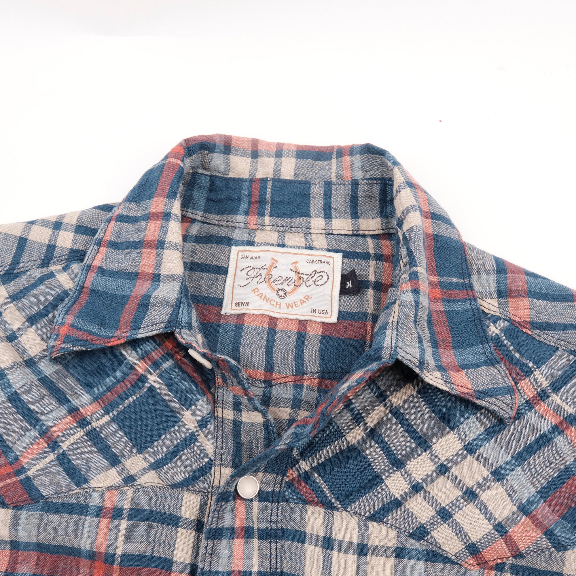 Freenote Cloth Western Scout - Kingfisher Blue Plaid