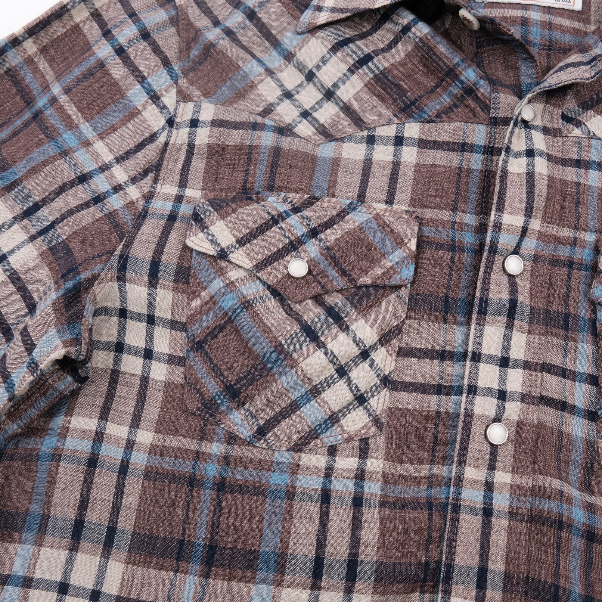 Freenote Cloth Western Scout - Pheasant Brown Plaid
