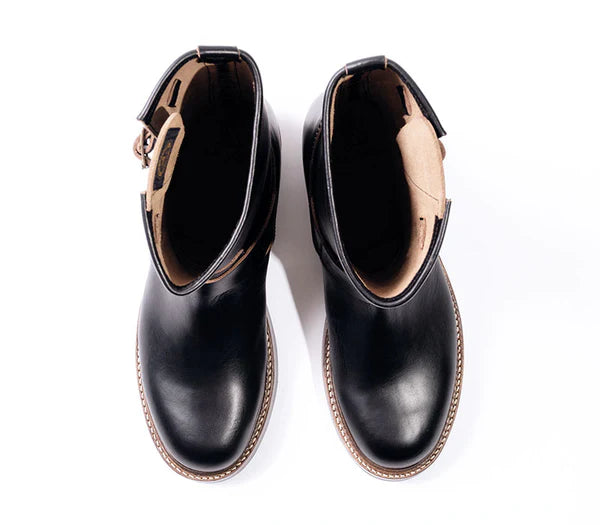 (Pre-Order FW25) John Lofgren Wabash Engineer Boots - Horween CXL Black