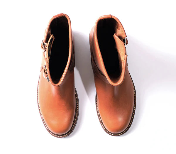 (Pre-Order FW25) John Lofgren Wabash Engineer Boots - Badalassi Carlo Cognac