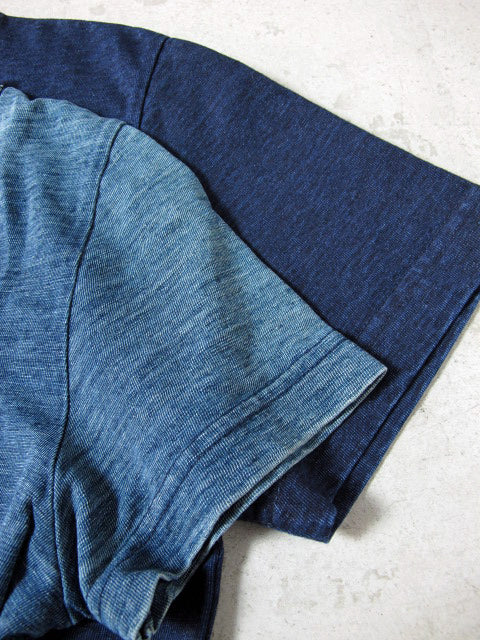 Pure Blue Japan SS-5011-D Indigo Jersey Crew Neck T-shirt - Deep Indigo