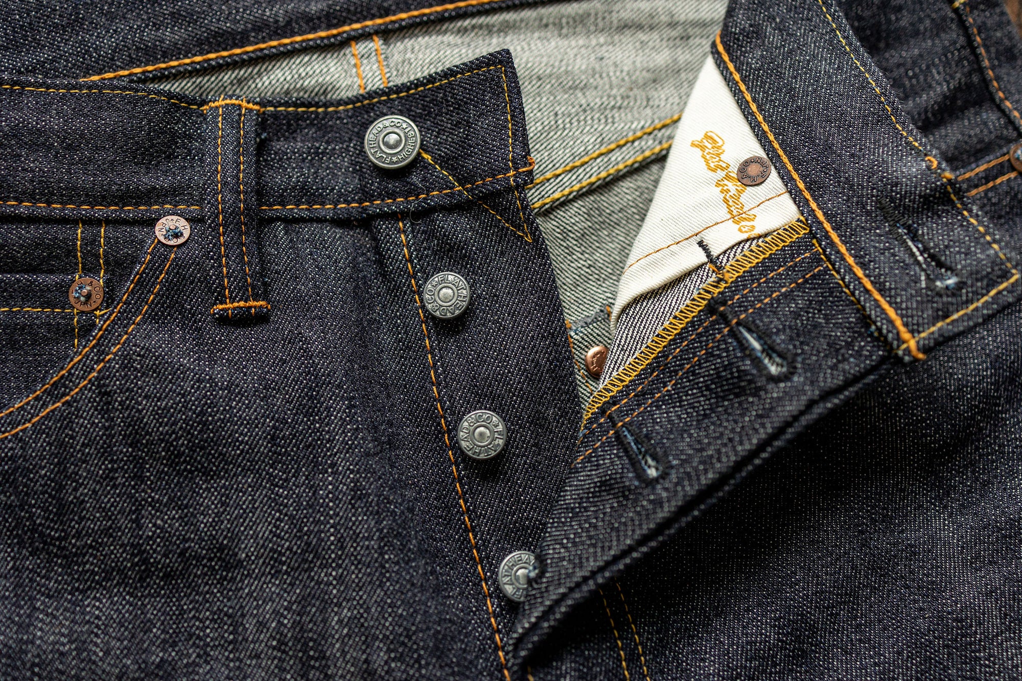 The Flat Head 3004 Straight Tapered - 14.5oz Selvedge Denim (Unsanforized)