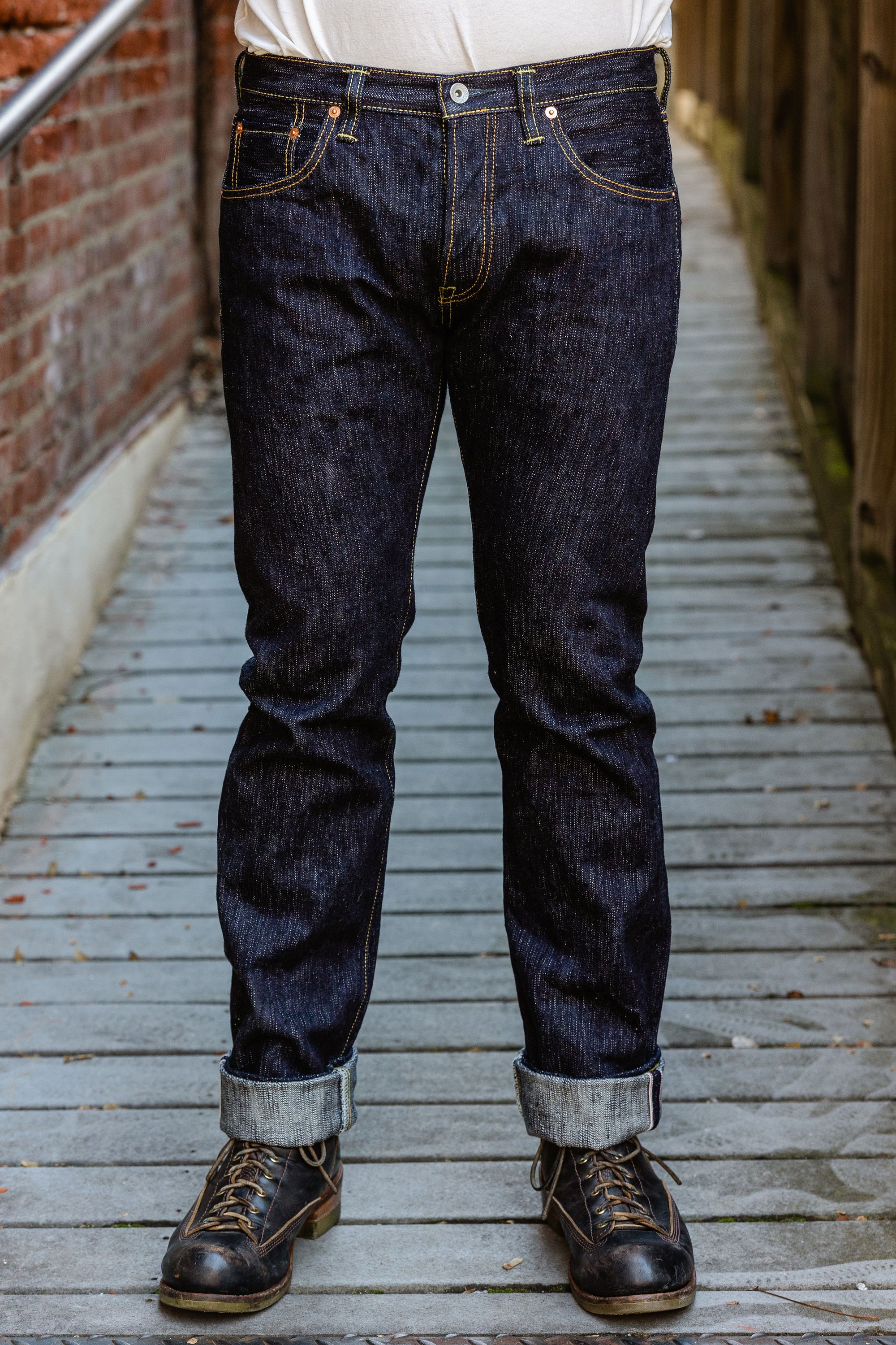 Iron Heart Denim IH-777-SLB 16oz Slubby Selvedge Denim Slim Tapered Cut Jeans - Indigo