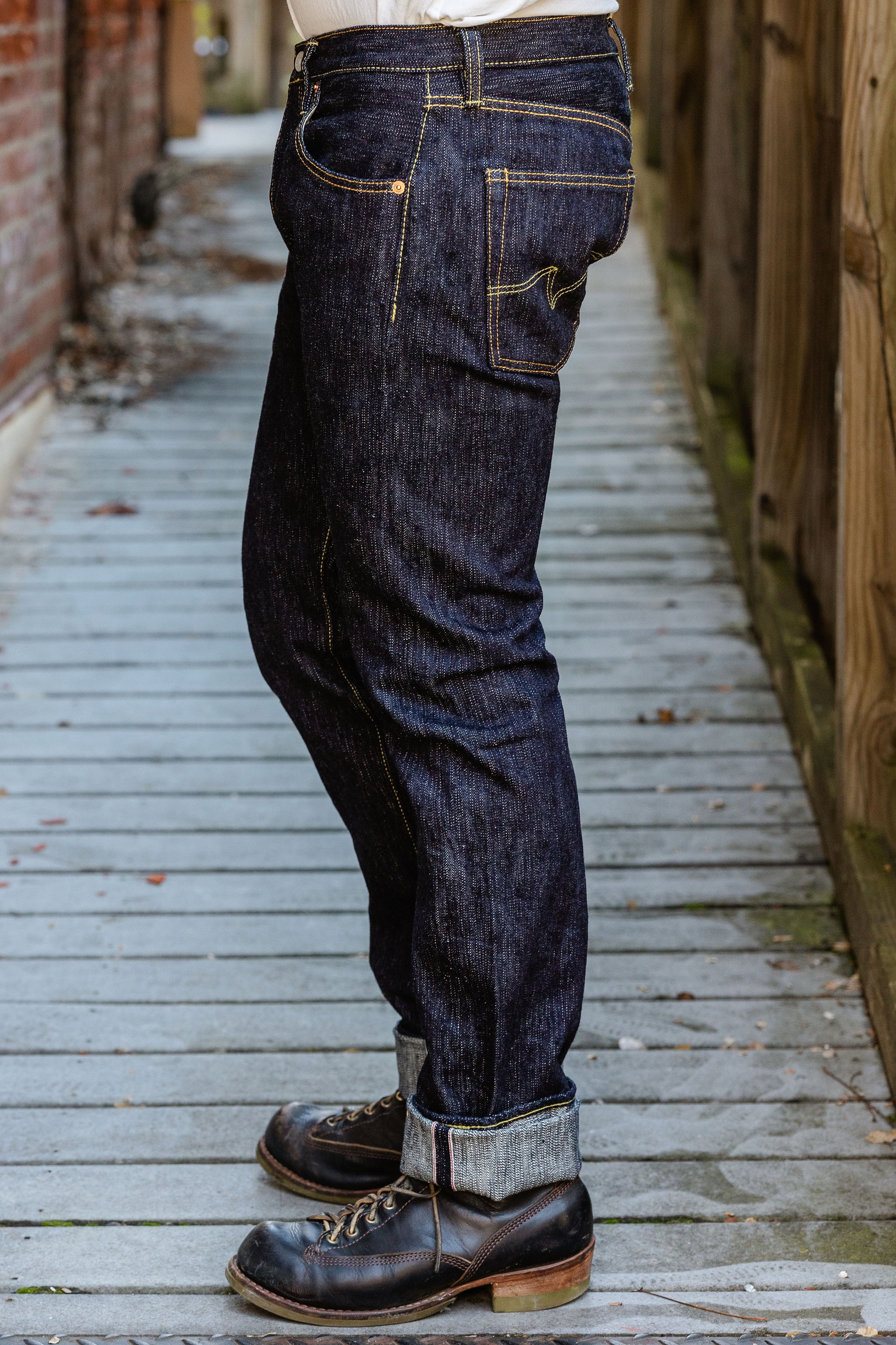 Iron Heart Denim IH-777-SLB 16oz Slubby Selvedge Denim Slim Tapered Cut Jeans - Indigo