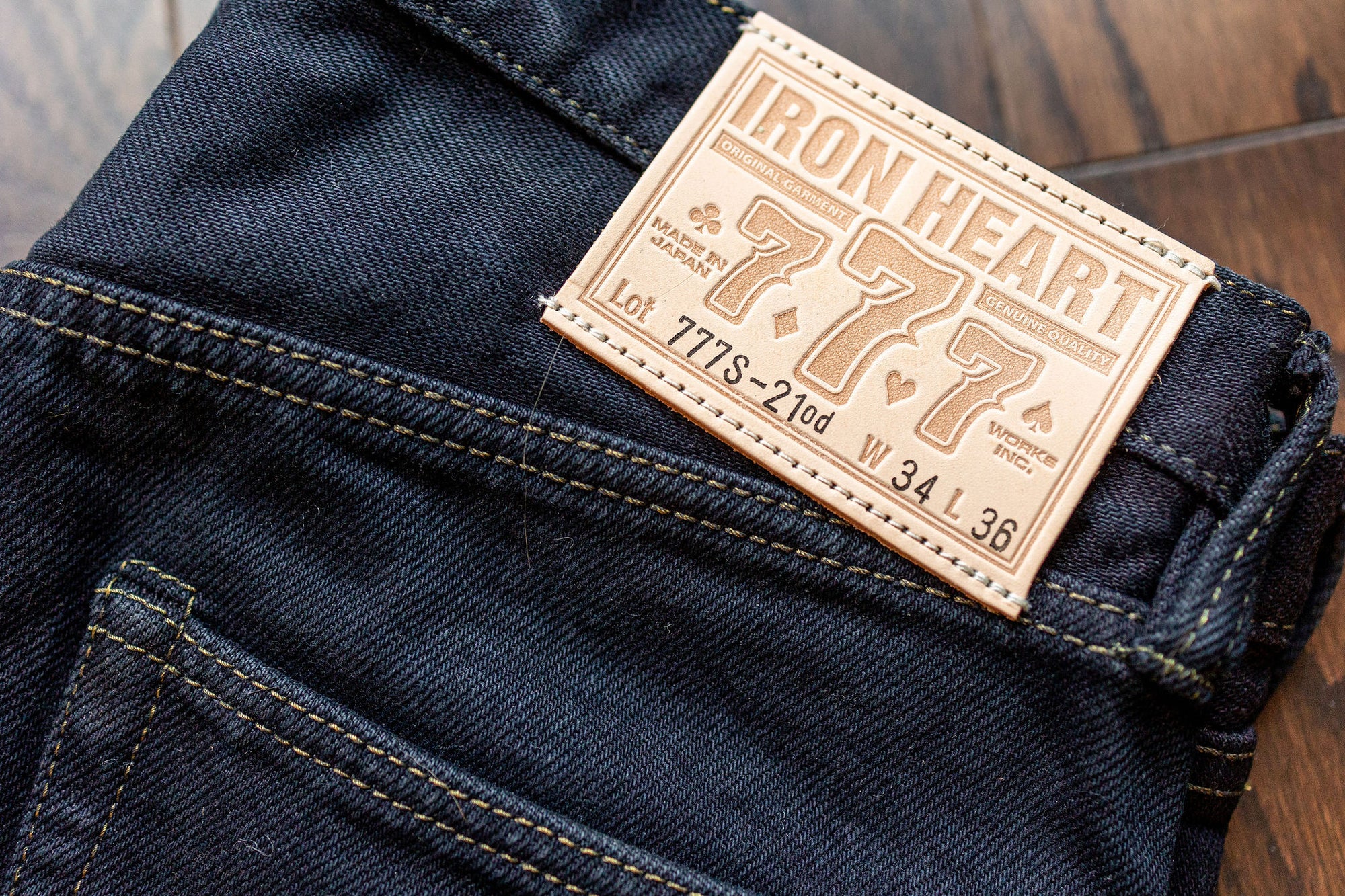 Iron Heart IH-777S-21od 21oz Selvedge Denim Slim Tapered Jeans - Indigo Overdyed Black