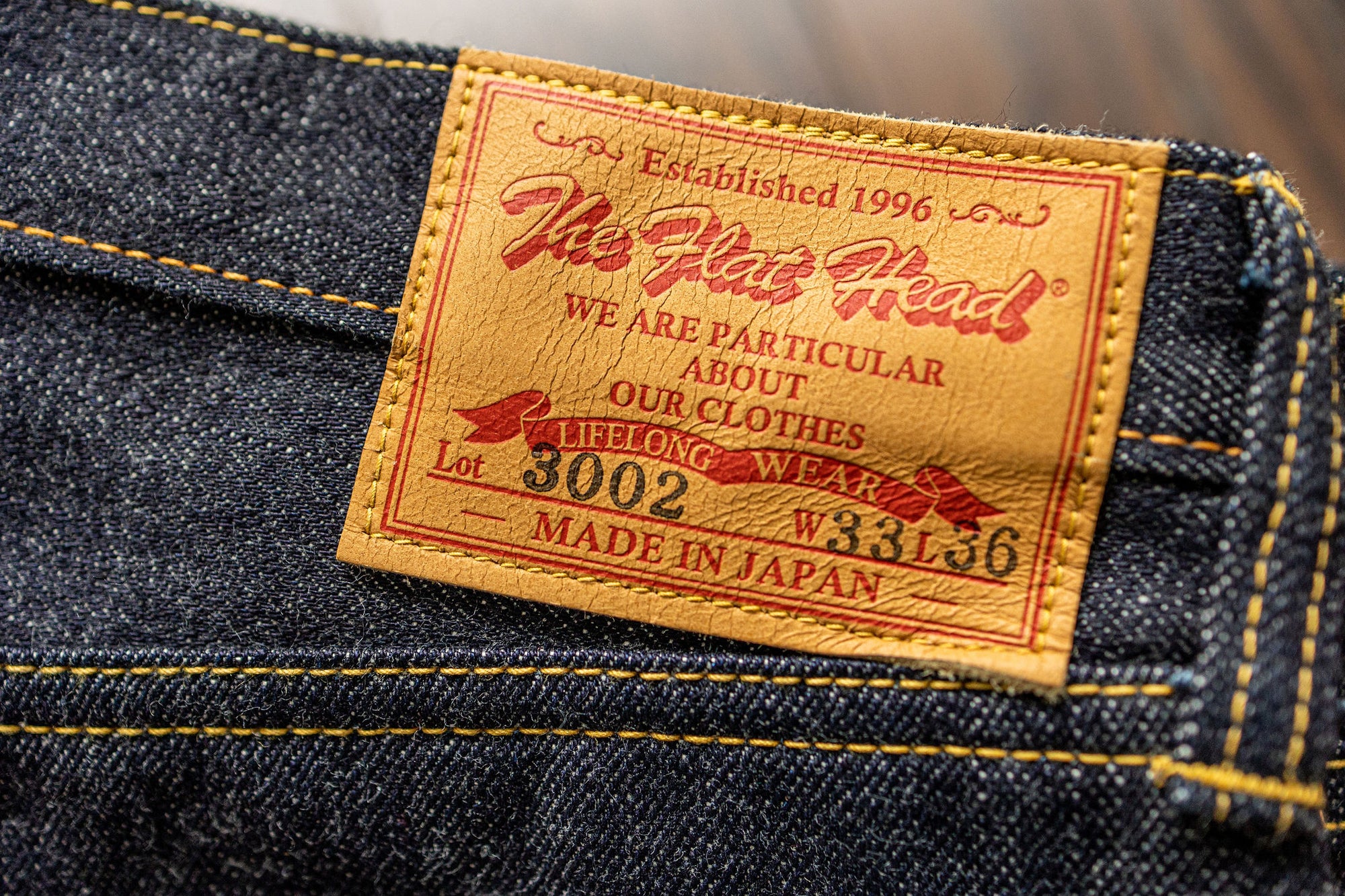 The Flat Head 3002 Slim Tapered - 14.5oz Selvedge Denim (Unsanforized)