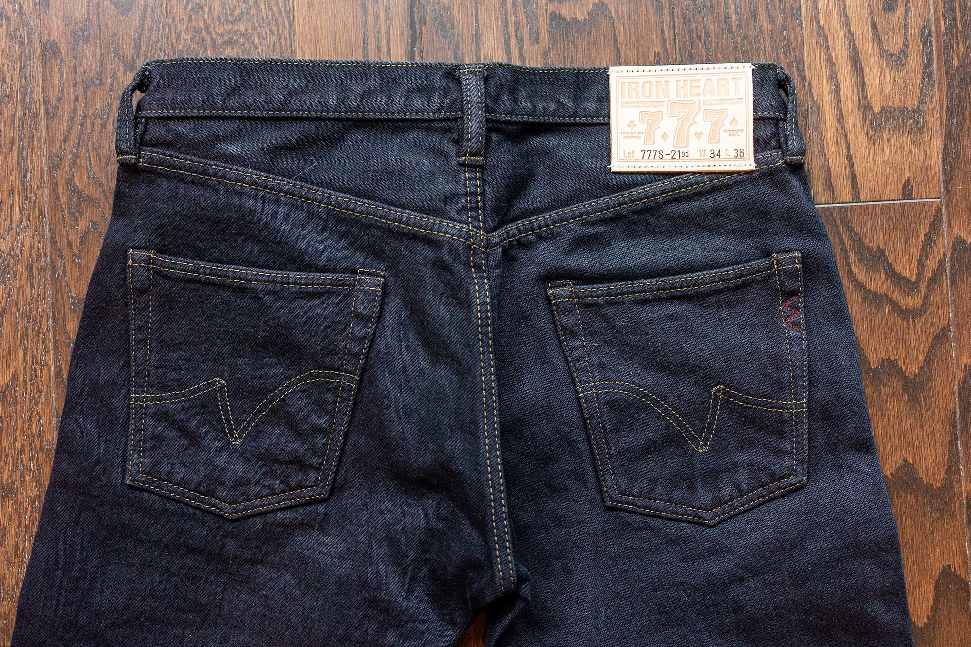 Iron Heart IH-777S-21od 21oz Selvedge Denim Slim Tapered Jeans - Indigo Overdyed Black
