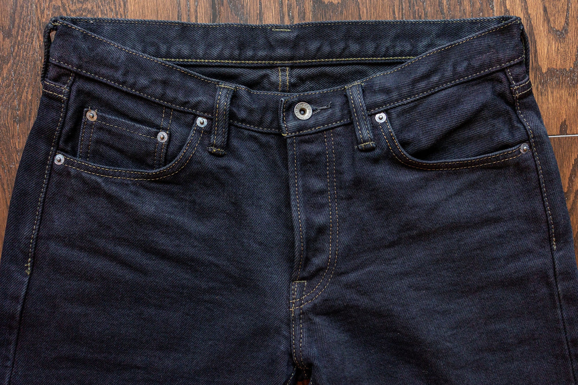 Iron Heart IH-777S-21od 21oz Selvedge Denim Slim Tapered Jeans - Indigo Overdyed Black