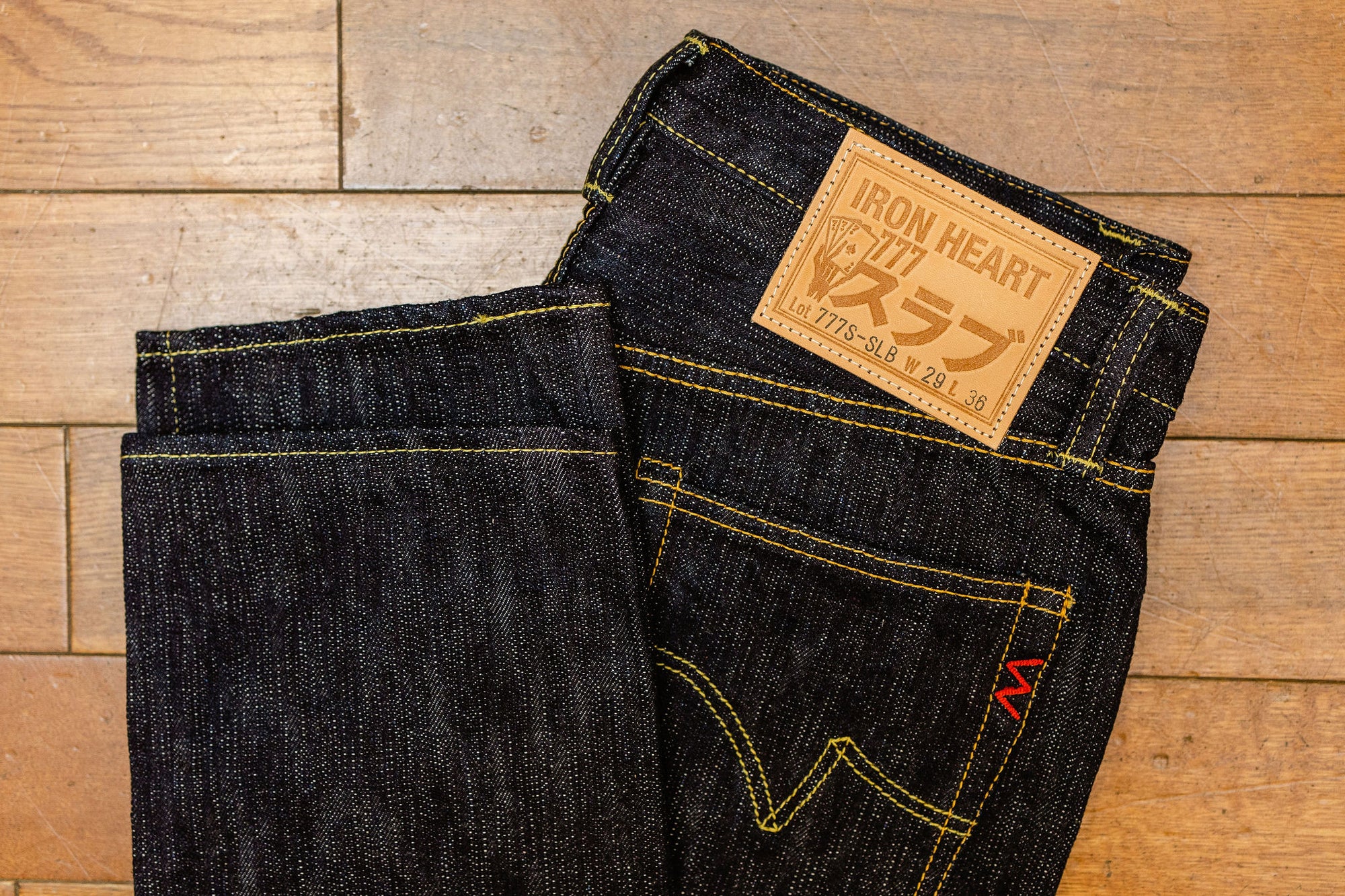 Iron Heart Denim IH-777-SLB 16oz Slubby Selvedge Denim Slim Tapered Cut Jeans - Indigo