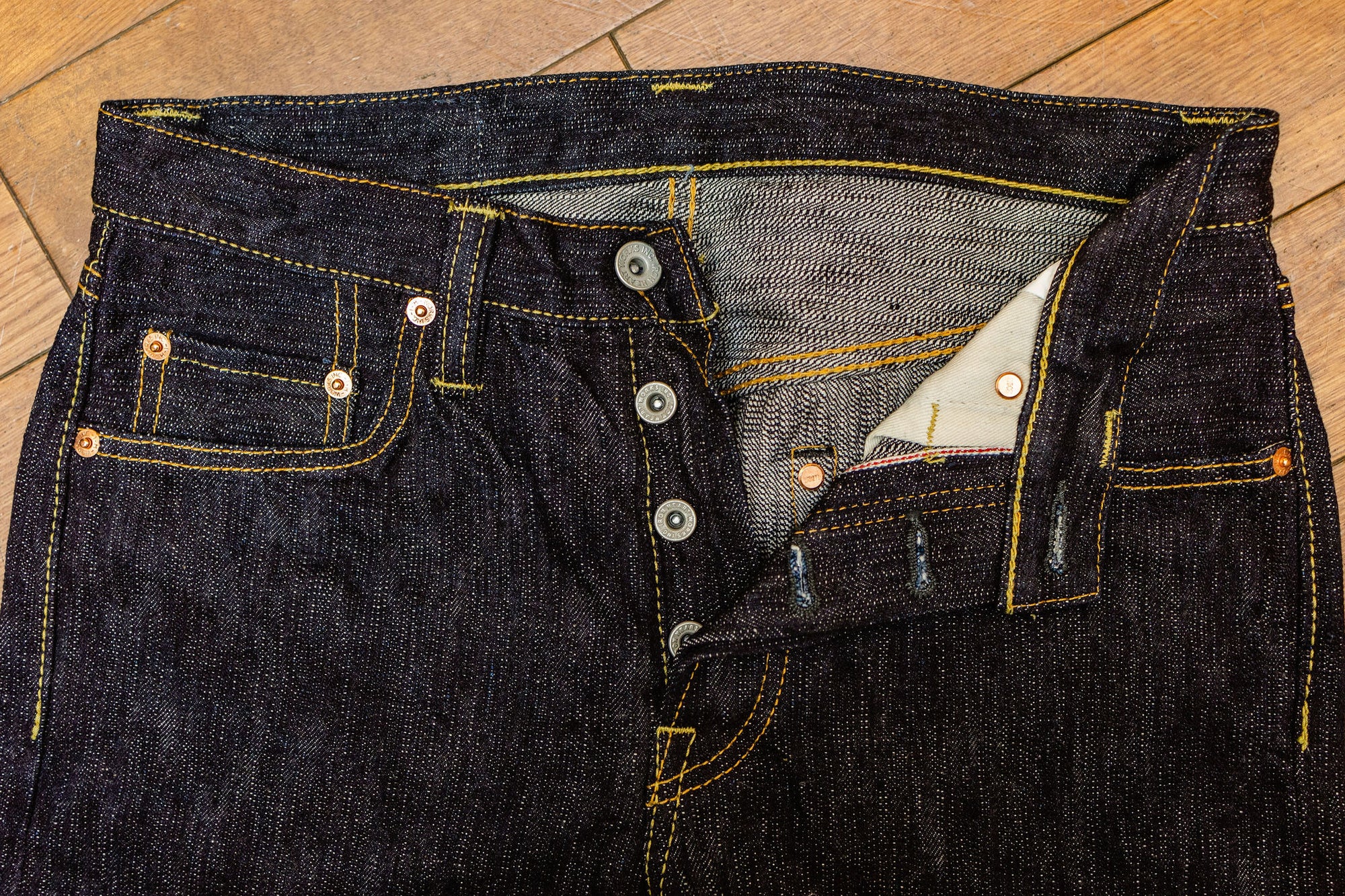 Iron Heart Denim IH-777-SLB 16oz Slubby Selvedge Denim Slim Tapered Cut Jeans - Indigo