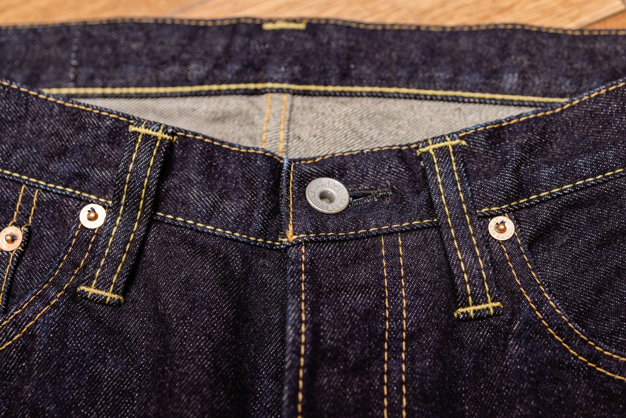 Iron Heart IH-666S-142 14oz Selvedge Denim Slim Straight Cut Jeans - Indigo