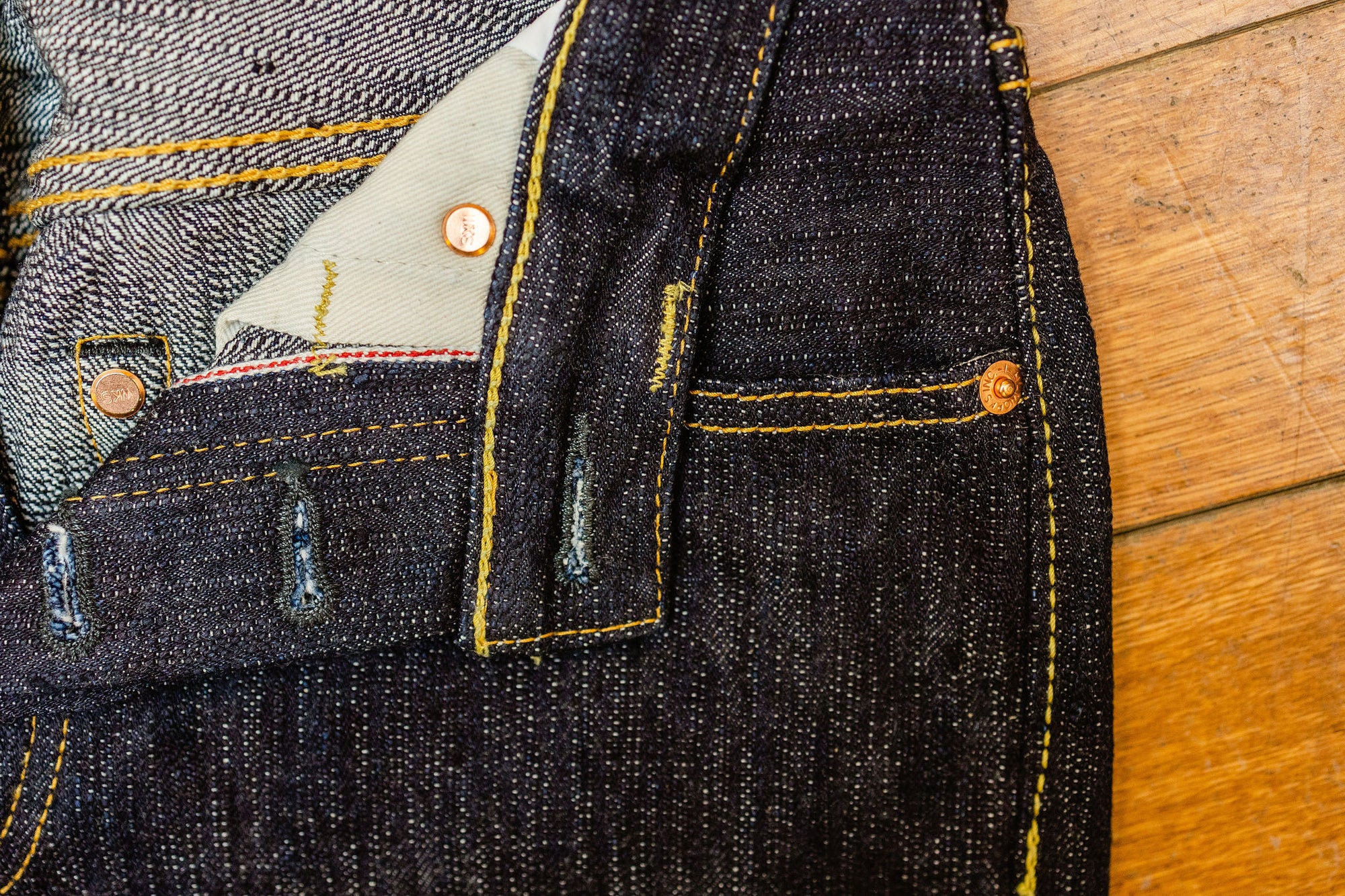 Iron Heart Denim IH-777-SLB 16oz Slubby Selvedge Denim Slim Tapered Cut Jeans - Indigo