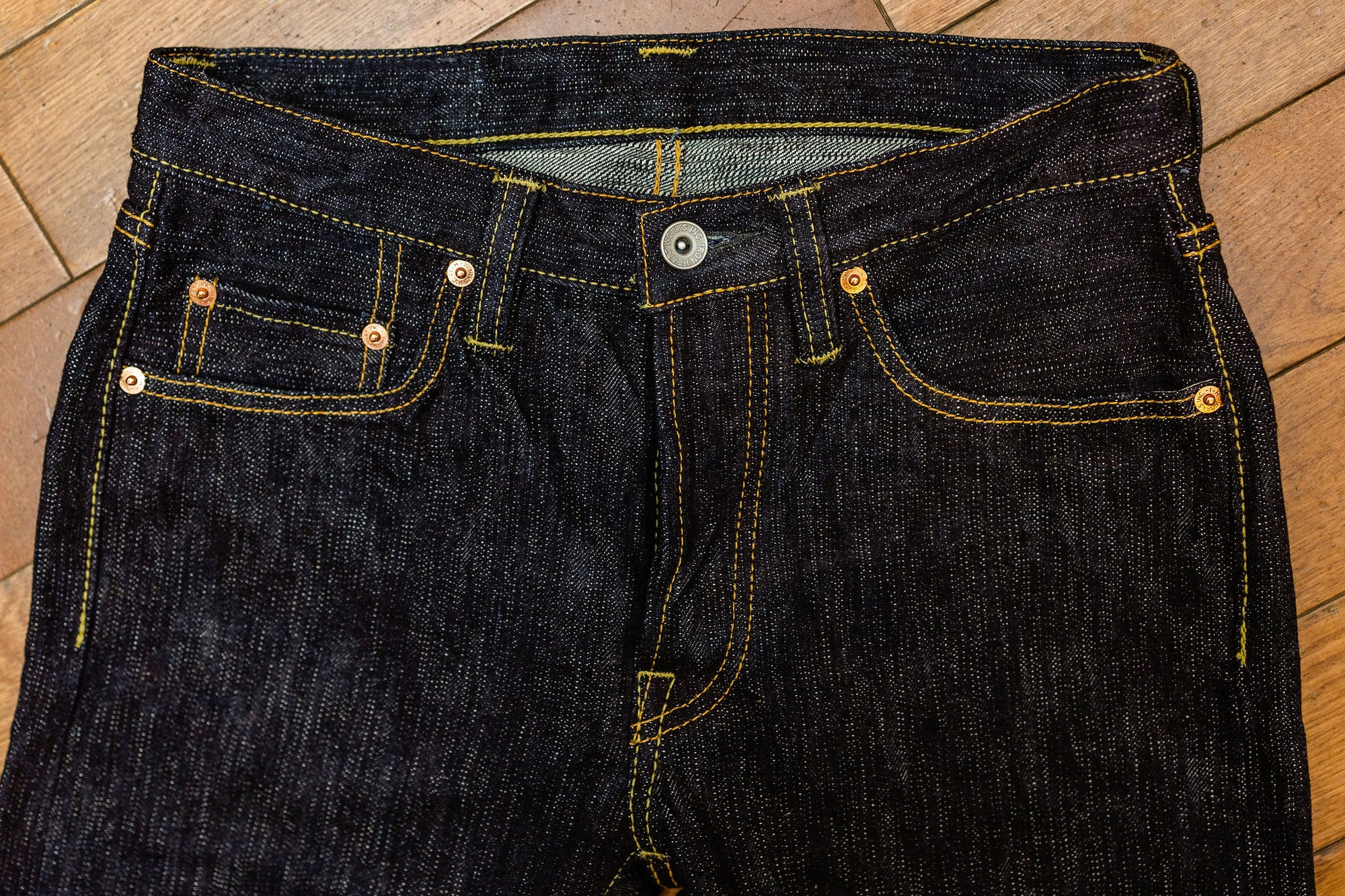 Iron Heart Denim IH-777-SLB 16oz Slubby Selvedge Denim Slim Tapered Cut Jeans - Indigo