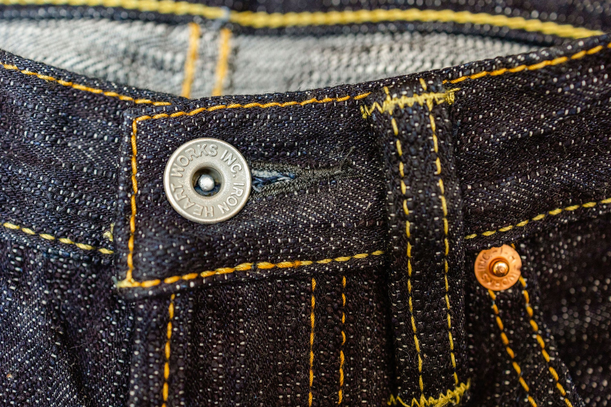 Iron Heart Denim IH-777-SLB 16oz Slubby Selvedge Denim Slim Tapered Cut Jeans - Indigo