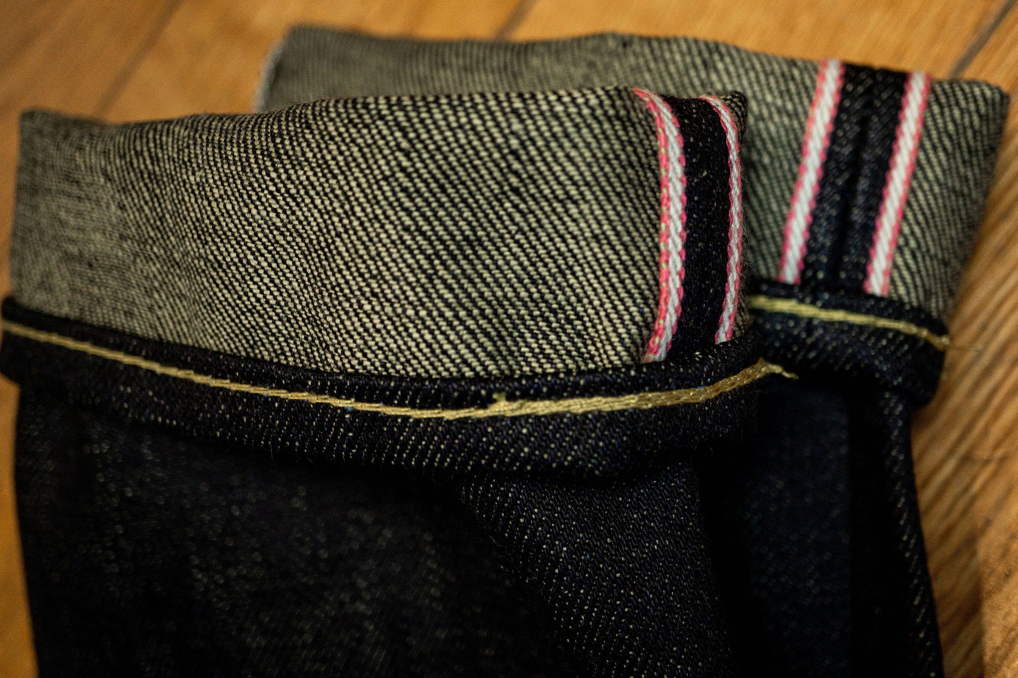Momotaro 0306-BE Tight Tapered 18oz ID x Beige