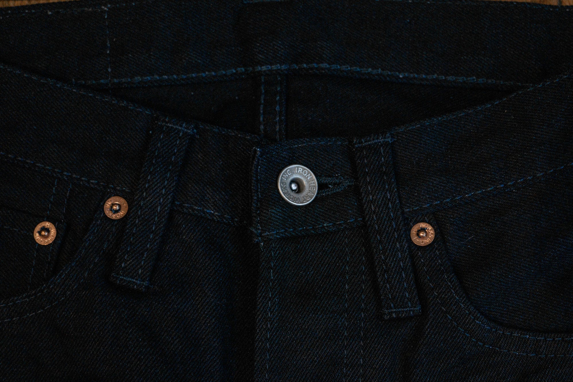 Iron Heart IH-666S-14ii 14oz Selvedge Denim Slim Straight Cut Jeans - Indigo/Indigo