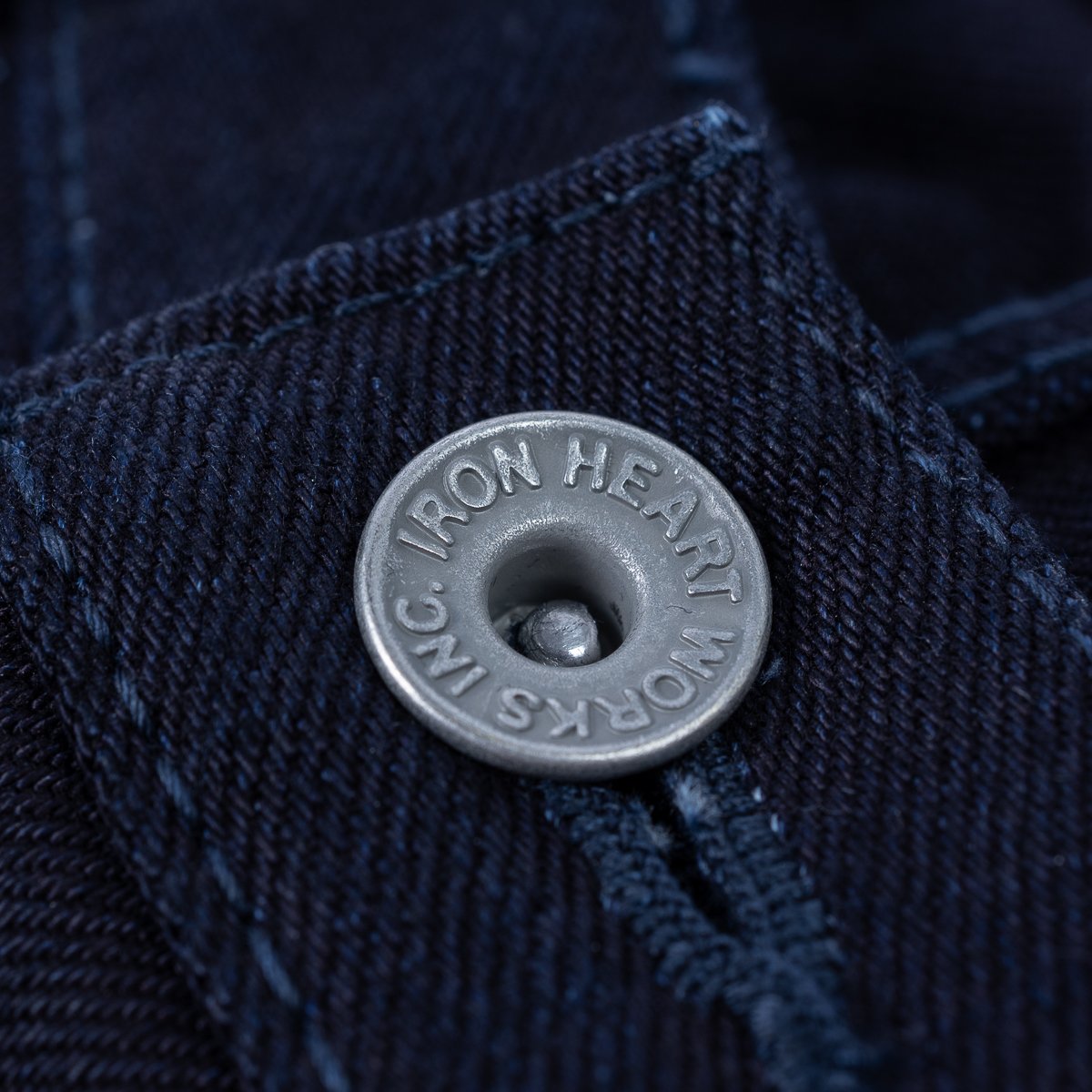 Iron Heart IH-666S-14ii 14oz Selvedge Denim Slim Straight Cut Jeans - Indigo/Indigo