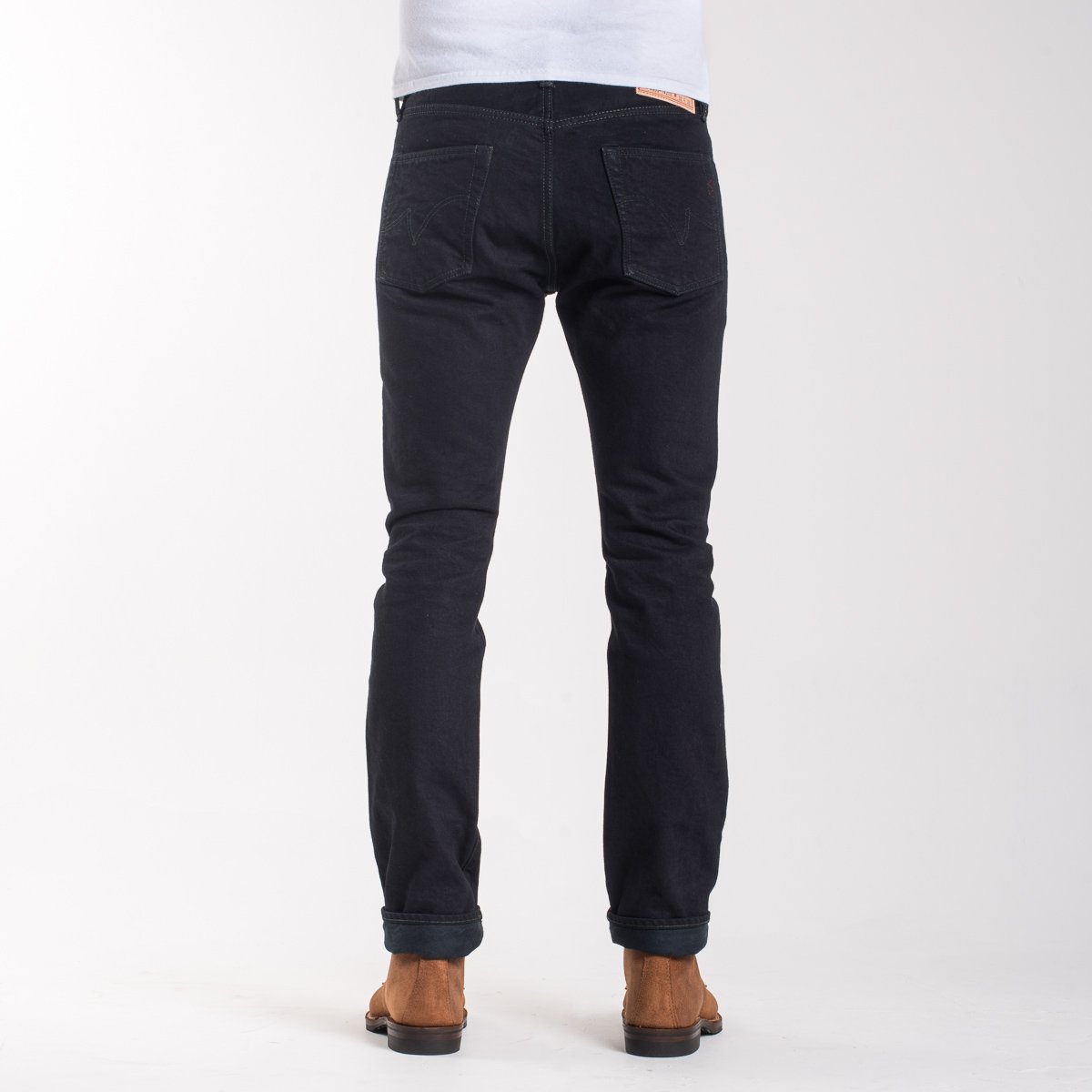 Iron Heart IH-555S-142OD 14oz Selvedge Denim Super Slim - Indigo Overdyed Black