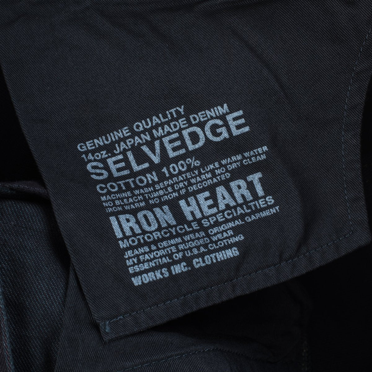 Iron Heart IH-555S-142OD 14oz Selvedge Denim Super Slim - Indigo Overdyed Black