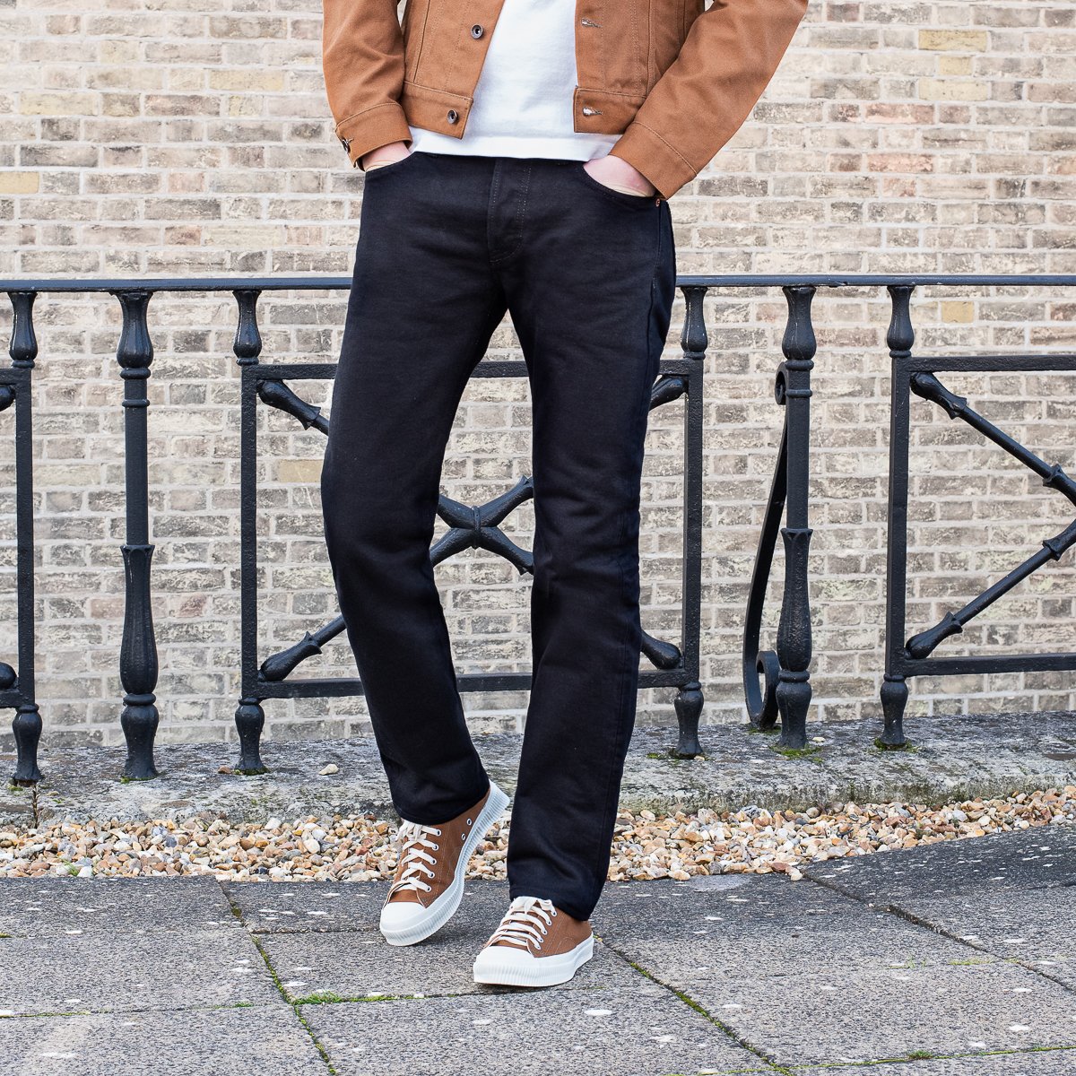 Iron Heart IH-777S-142mb 14oz Selvedge Denim Slim Tapered - Mad Black