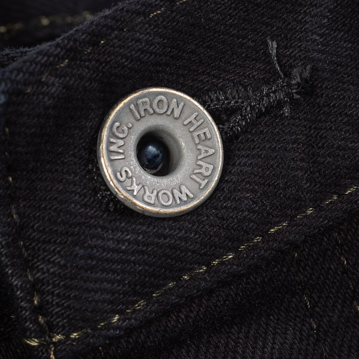 Iron Heart IH-777S-142mb 14oz Selvedge Denim Slim Tapered - Mad Black