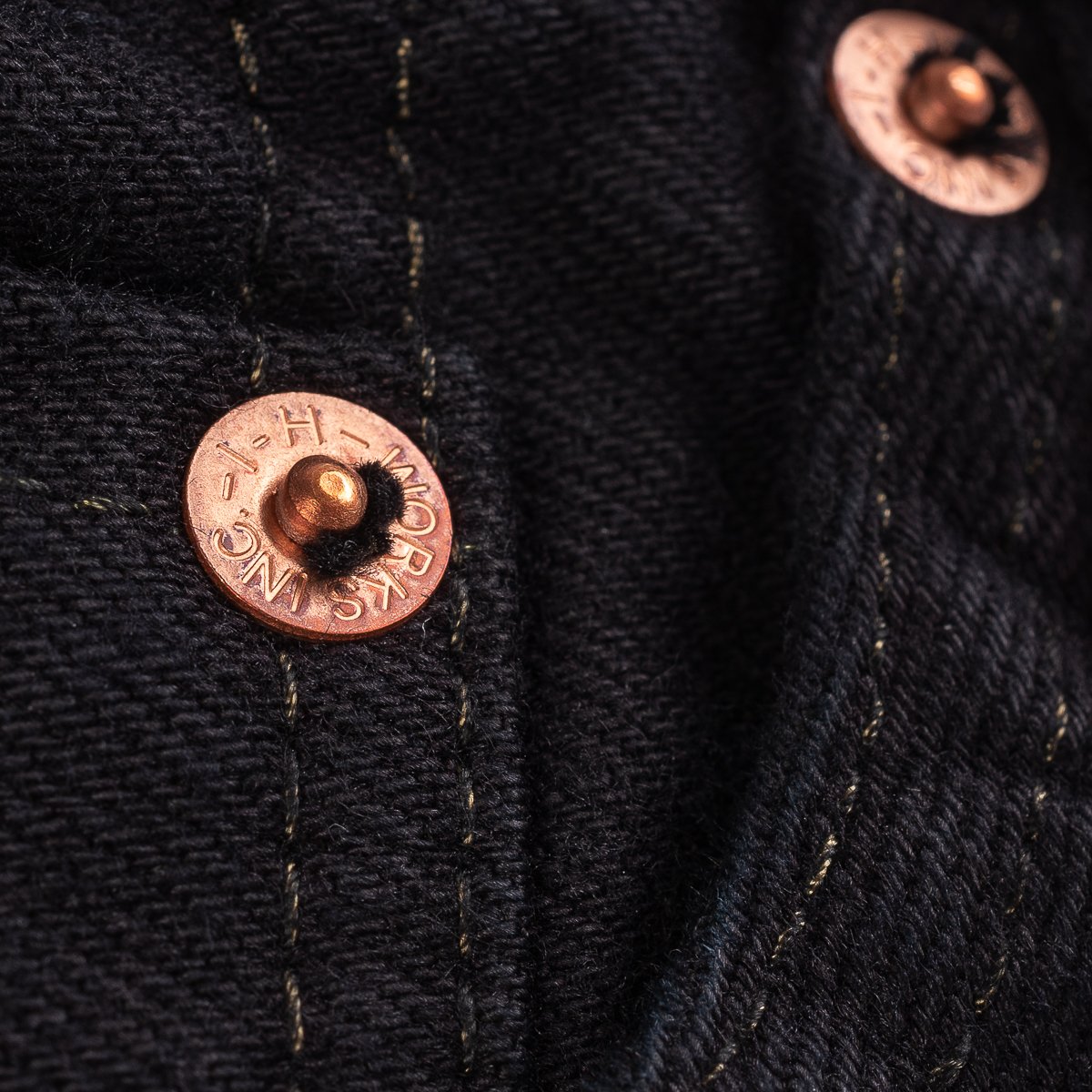 Iron Heart IH-777S-142mb 14oz Selvedge Denim Slim Tapered - Mad Black