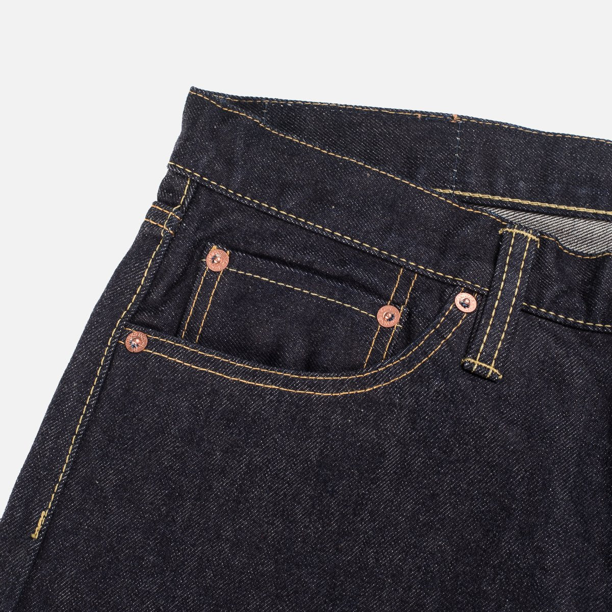 Iron Heart IH-888S-142 14oz Selvedge Denim Medium/High Rise Tapered Cut Jeans - Indigo