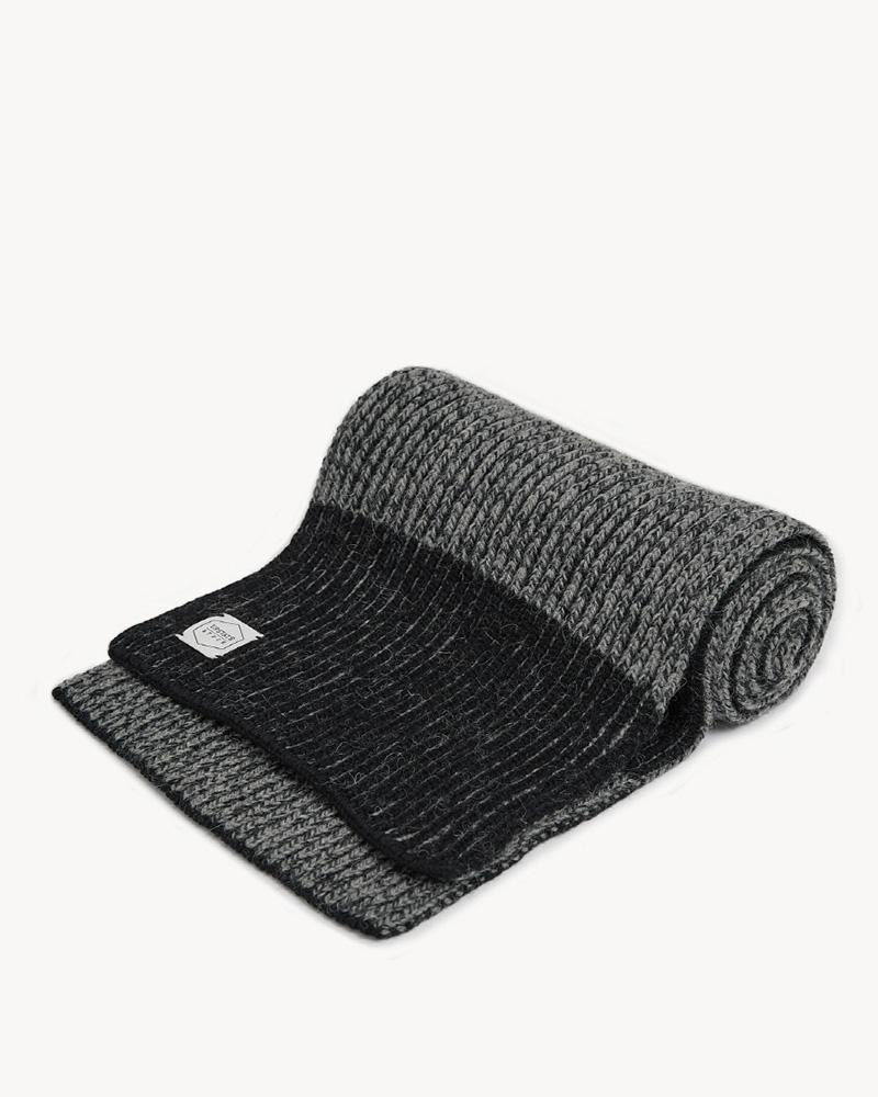 Upstate Stock Ragg Wool Scarf - Charcoal Melange
