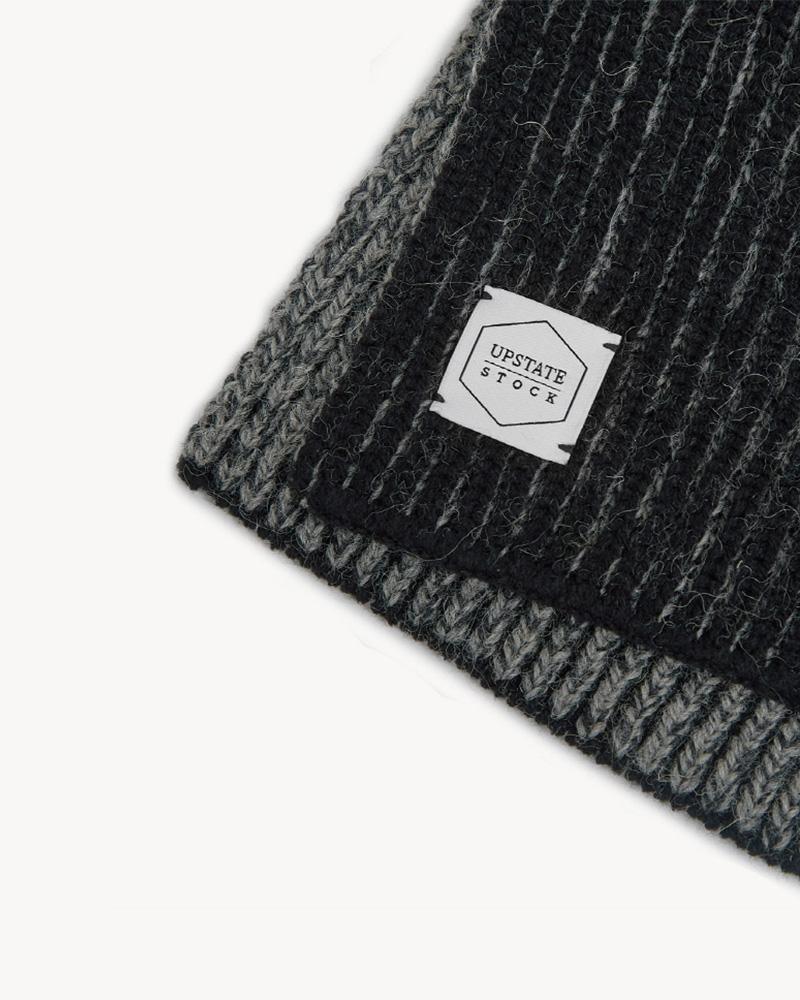 Upstate Stock Ragg Wool Scarf - Charcoal Melange