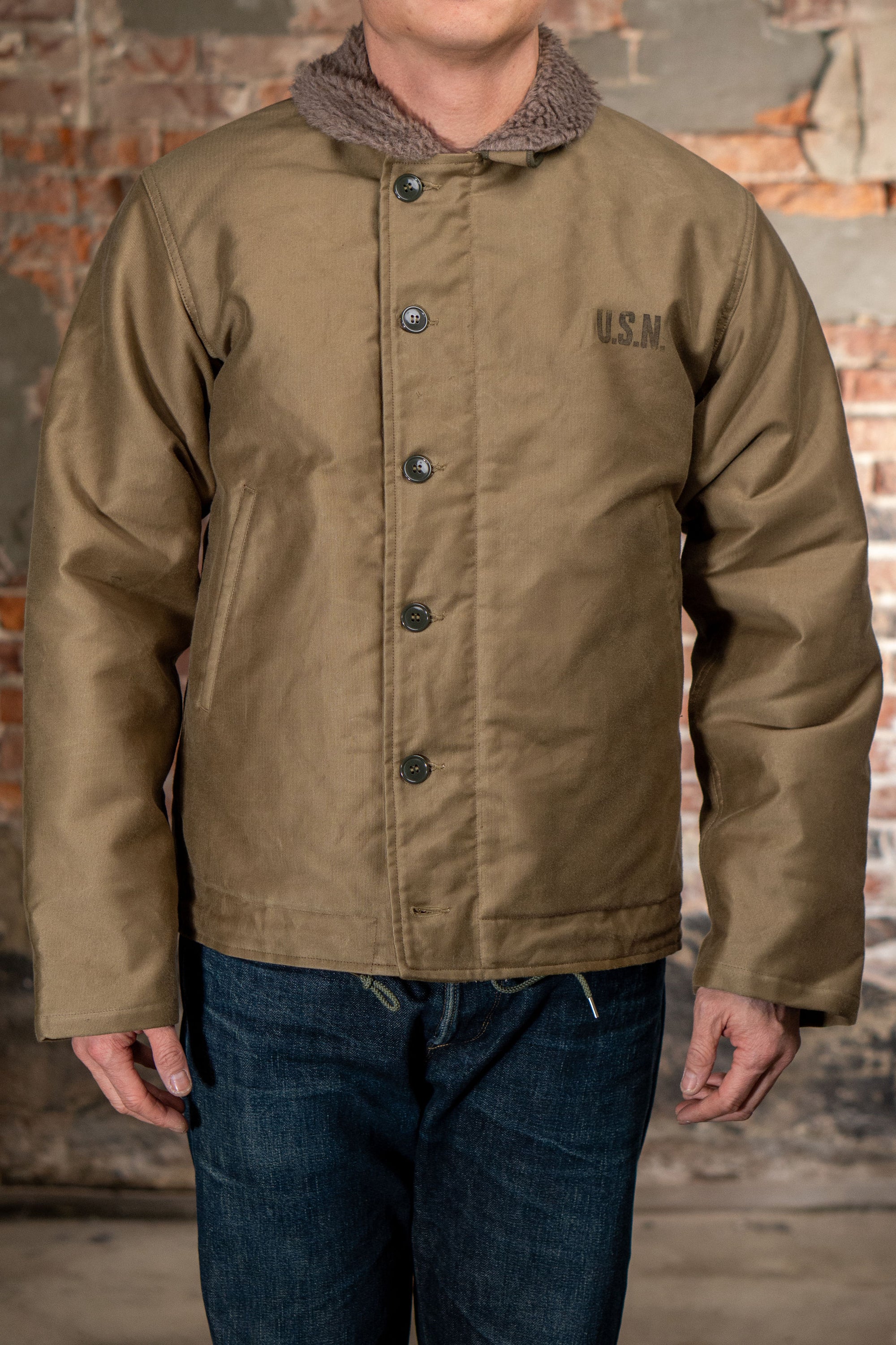 Buzz Rickson's BR15345 Type N-1 “Navy Department Demotex" - Khaki