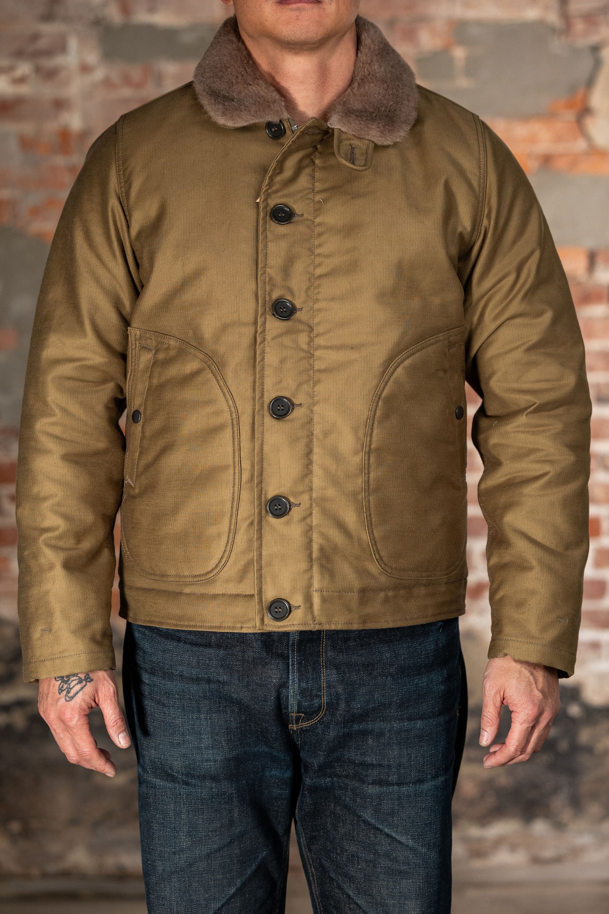 Iron Heart IHM-35-KHA Whipcord N1 Deck Jacket - Khaki