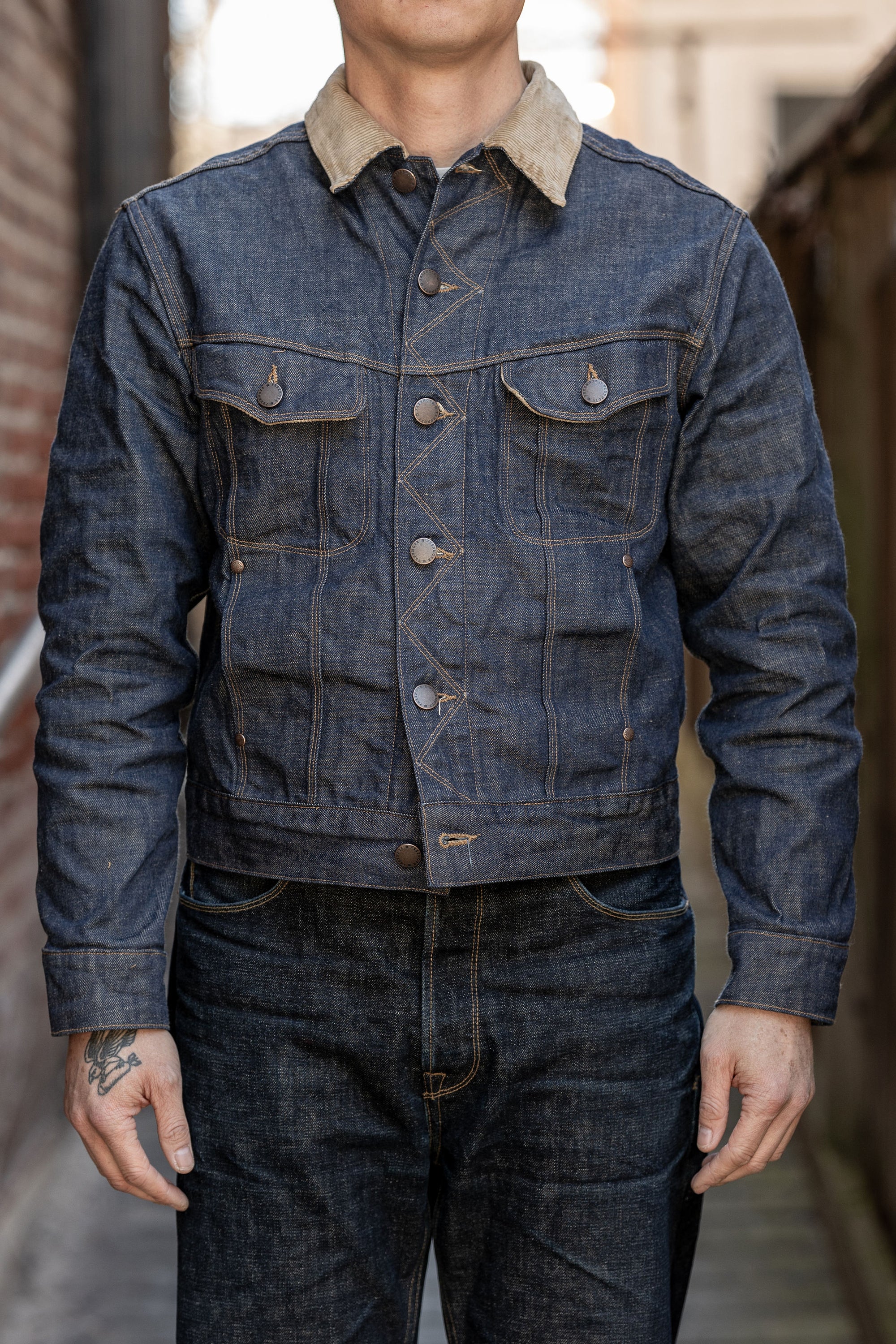 Freenote Cloth High Low Jacket - 13oz Natural Indigo