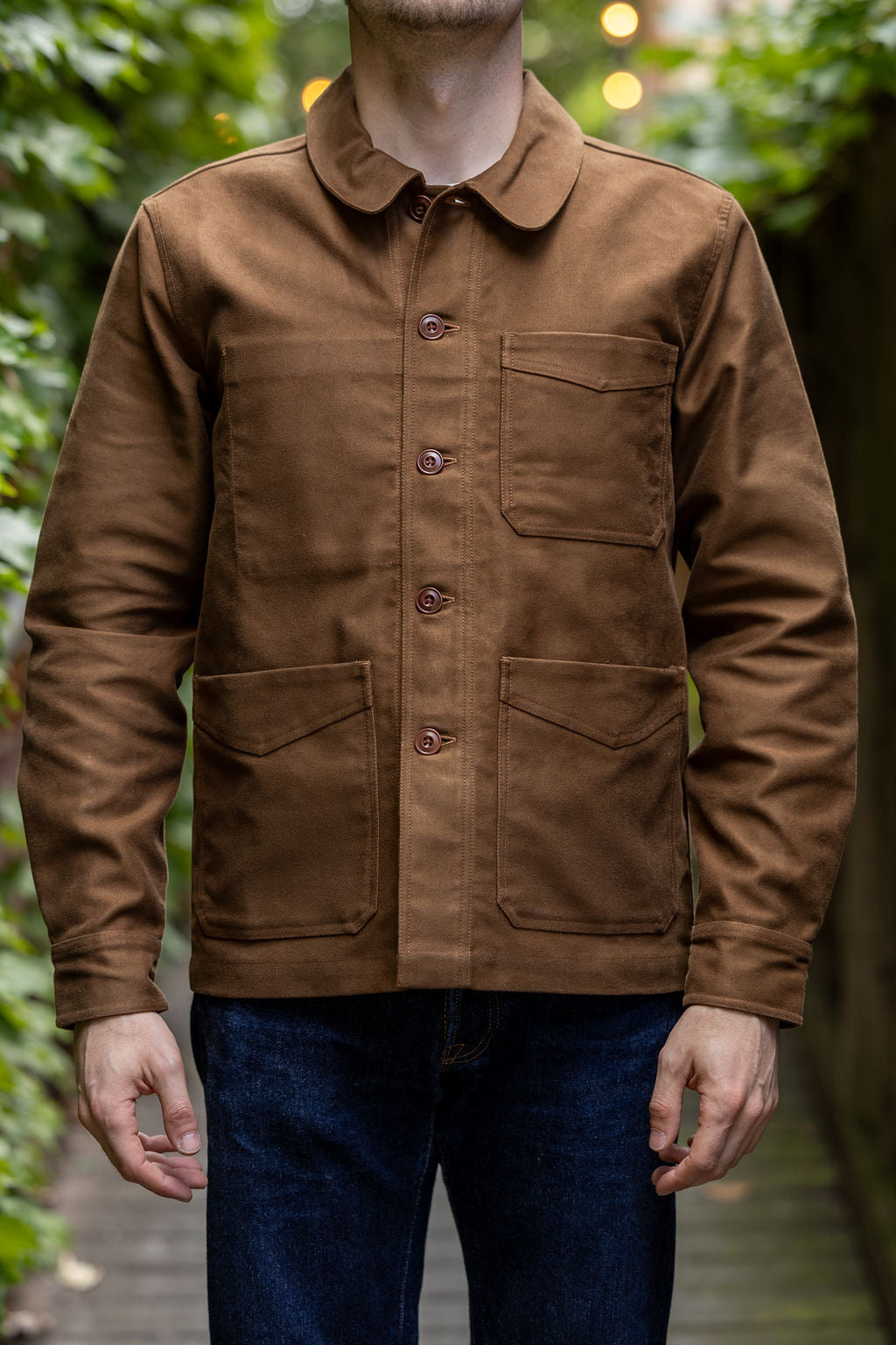 3sixteen French Work Jacket - Brown Moleskin