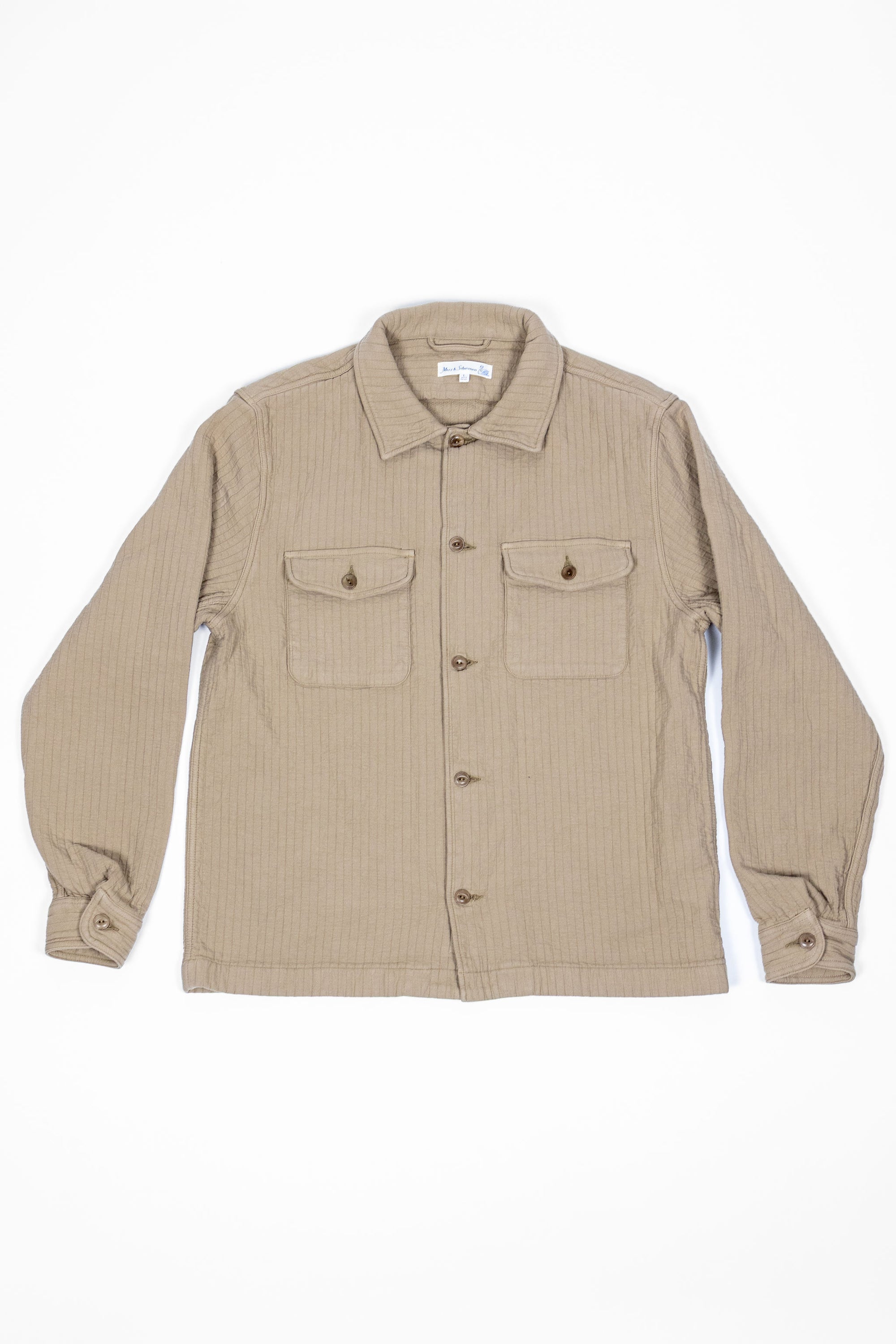 Merz b. Schwanen SHIRT06PAD Padded Shirt Loose Fit - Dusted Khaki