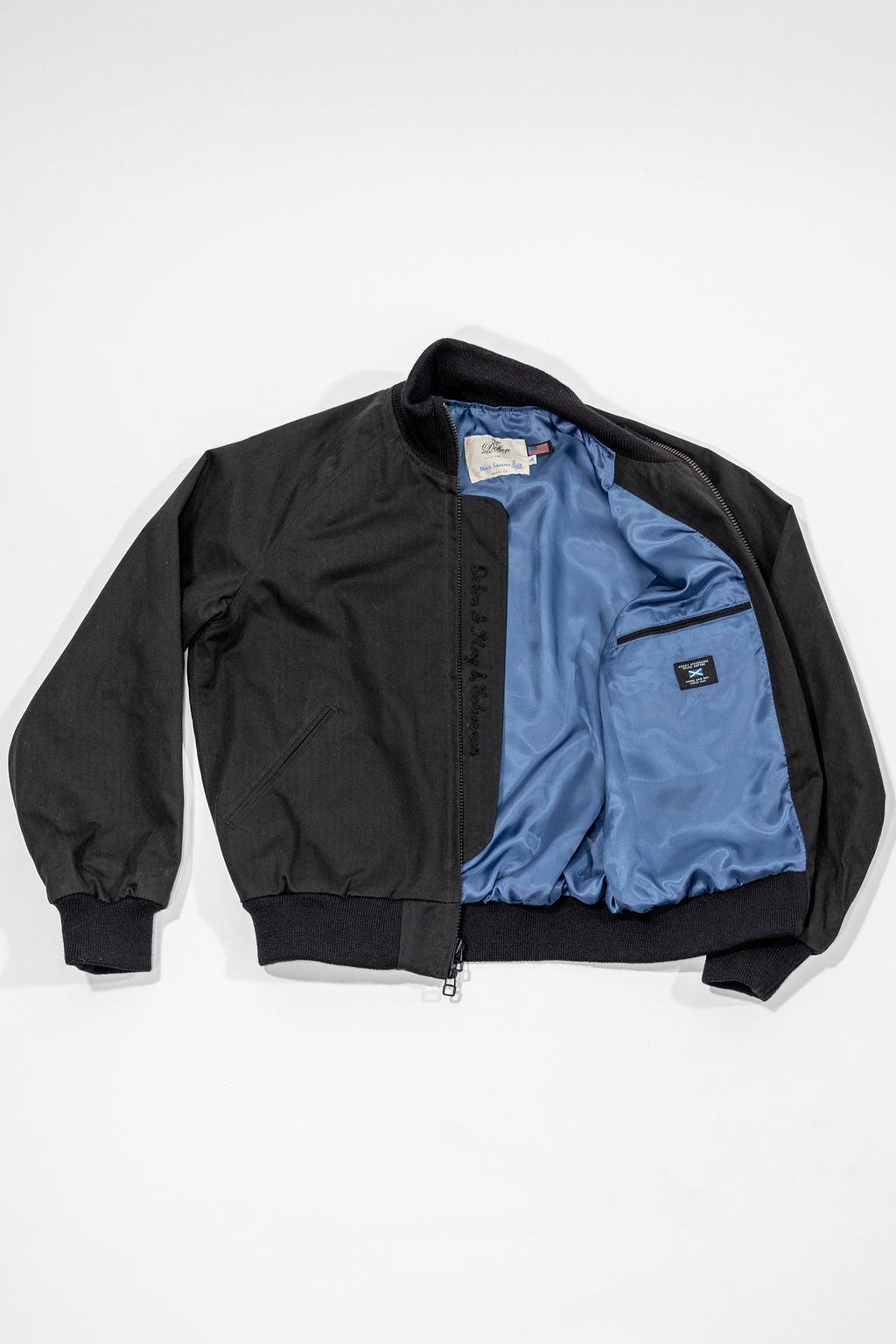 Dehen x Merz b. Schwanen Custom Pilot Jacket - Black Dry Wax Cotton