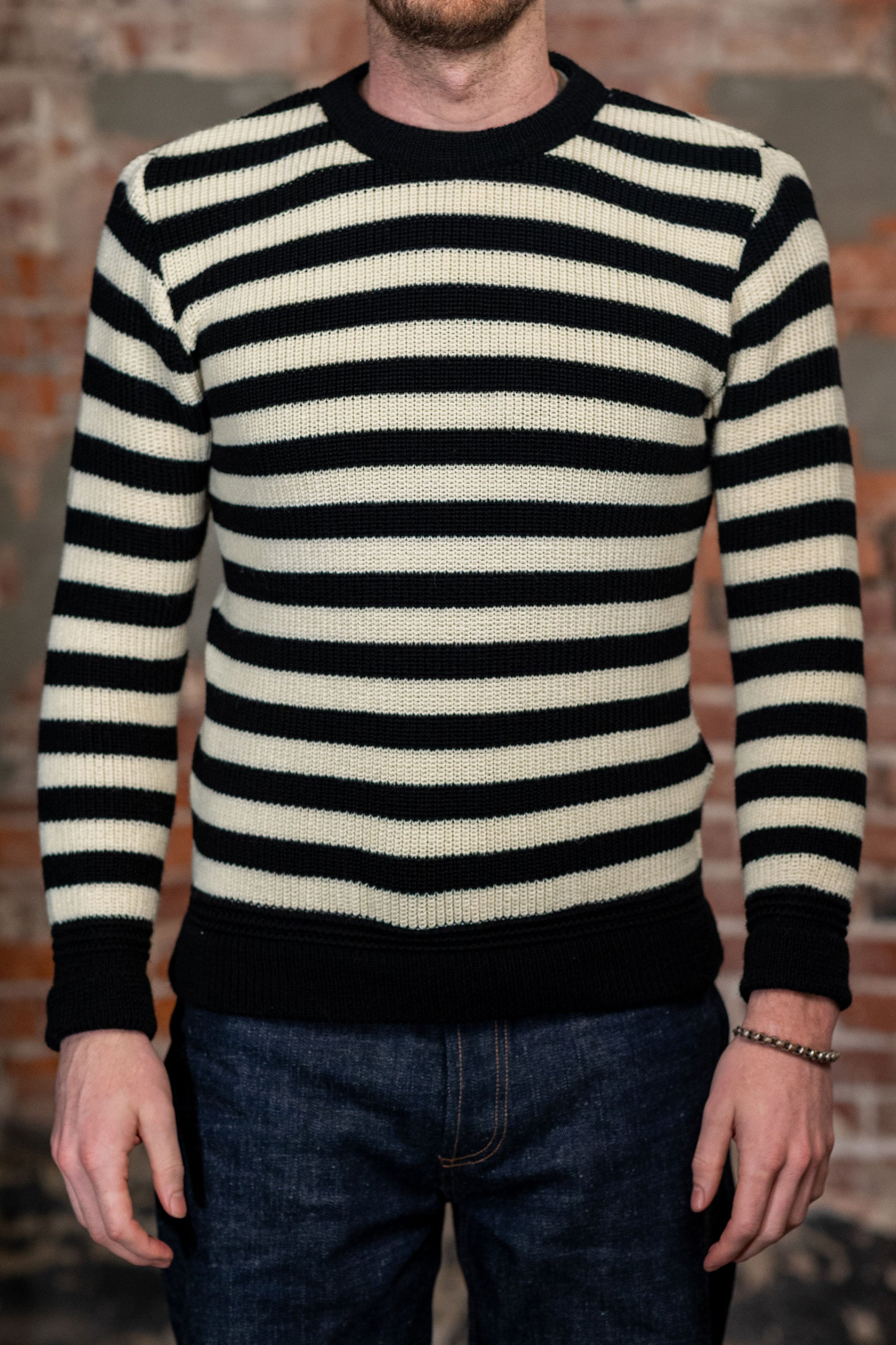 Heimat Textil Signal Sweater - Black/Seashell