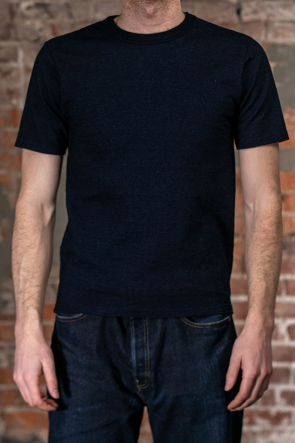 UES No. 7 Yarn-Dyed Indigo T-Shirt