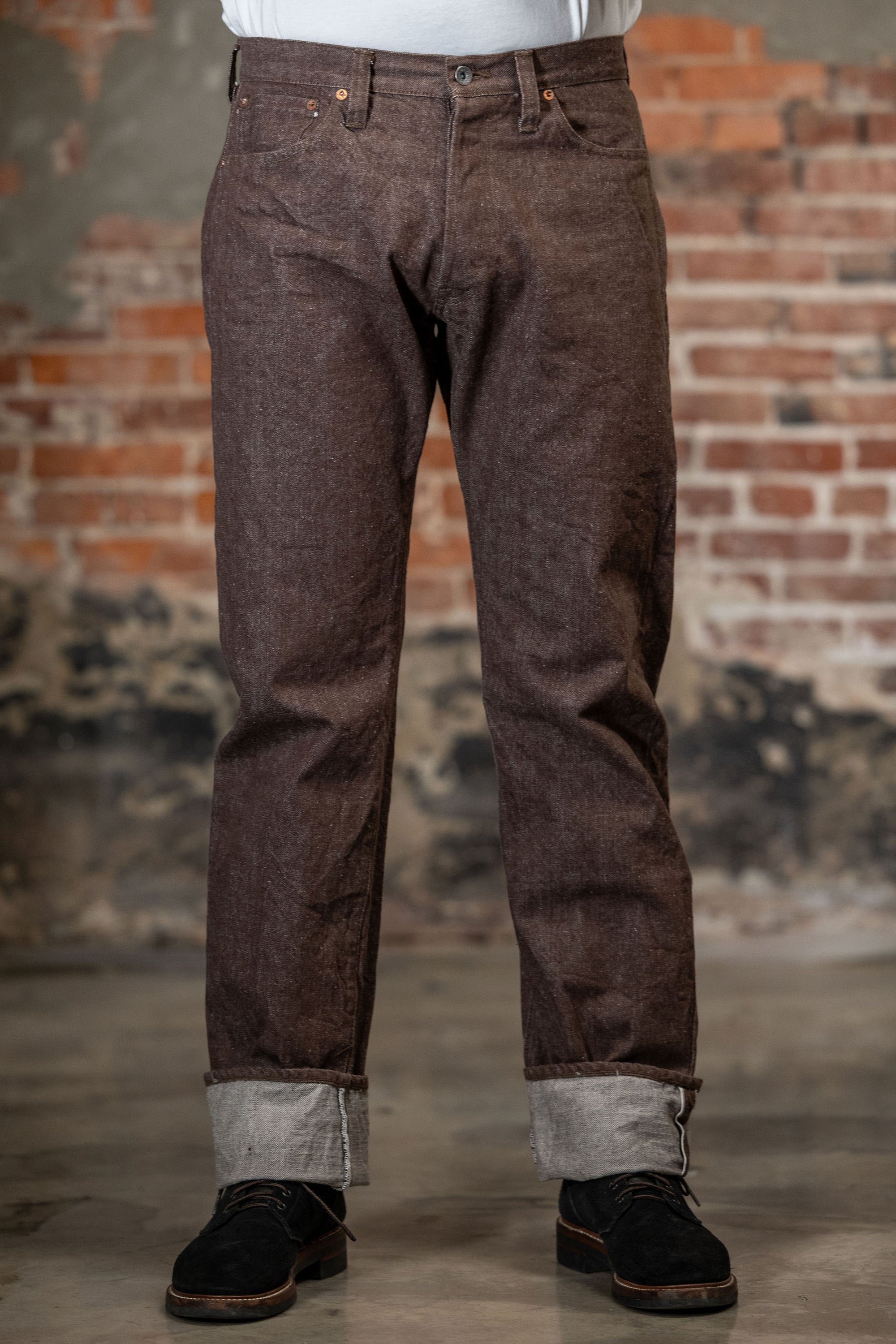Samurai S0150BRX Regular Straight - 15oz Kanoko Brown Denim