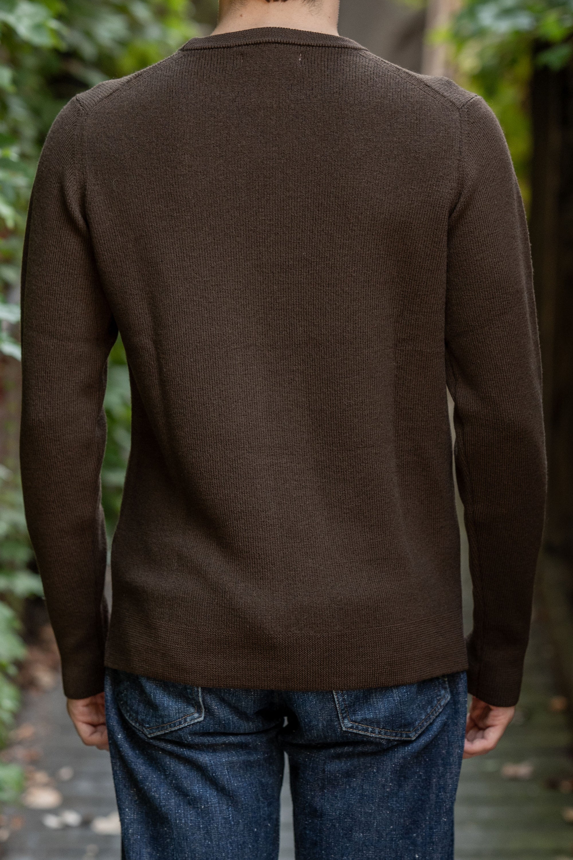 Merz b. Schwanen MWCC01 Pullover Merino Ribbed Structure - Coffee