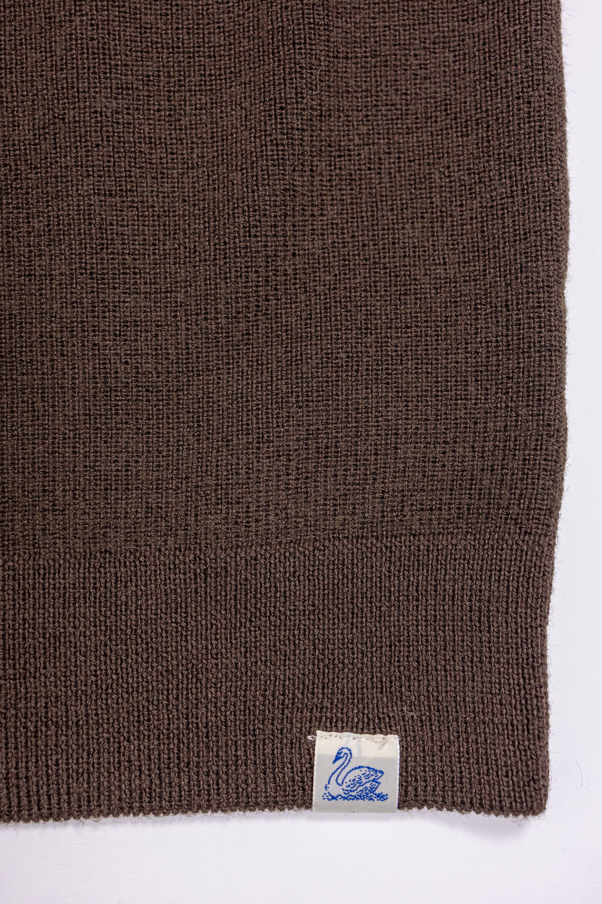 Merz b. Schwanen MWCC01 Pullover Merino Ribbed Structure - Coffee