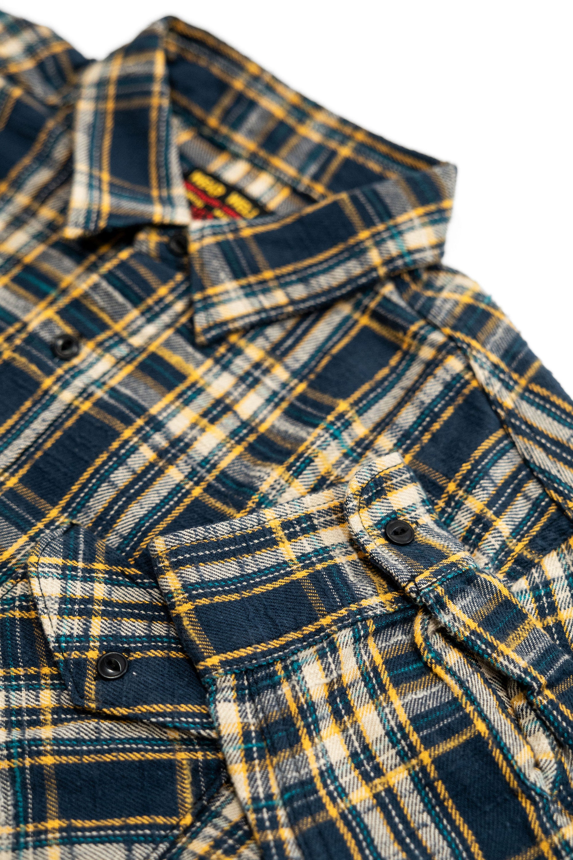 UES 502655 Slubby Flannel Shirt - Navy