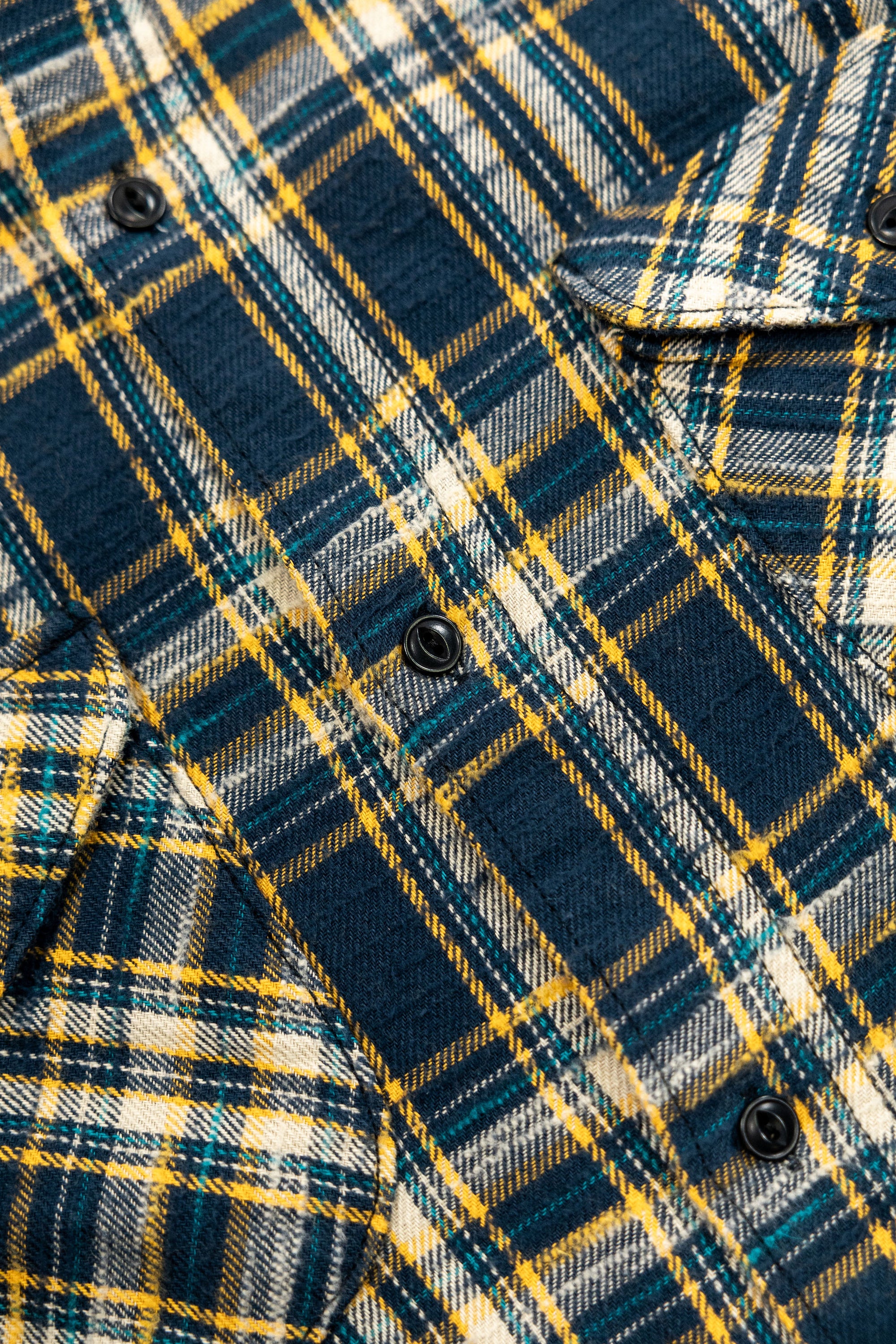 UES 502655 Slubby Flannel Shirt - Navy