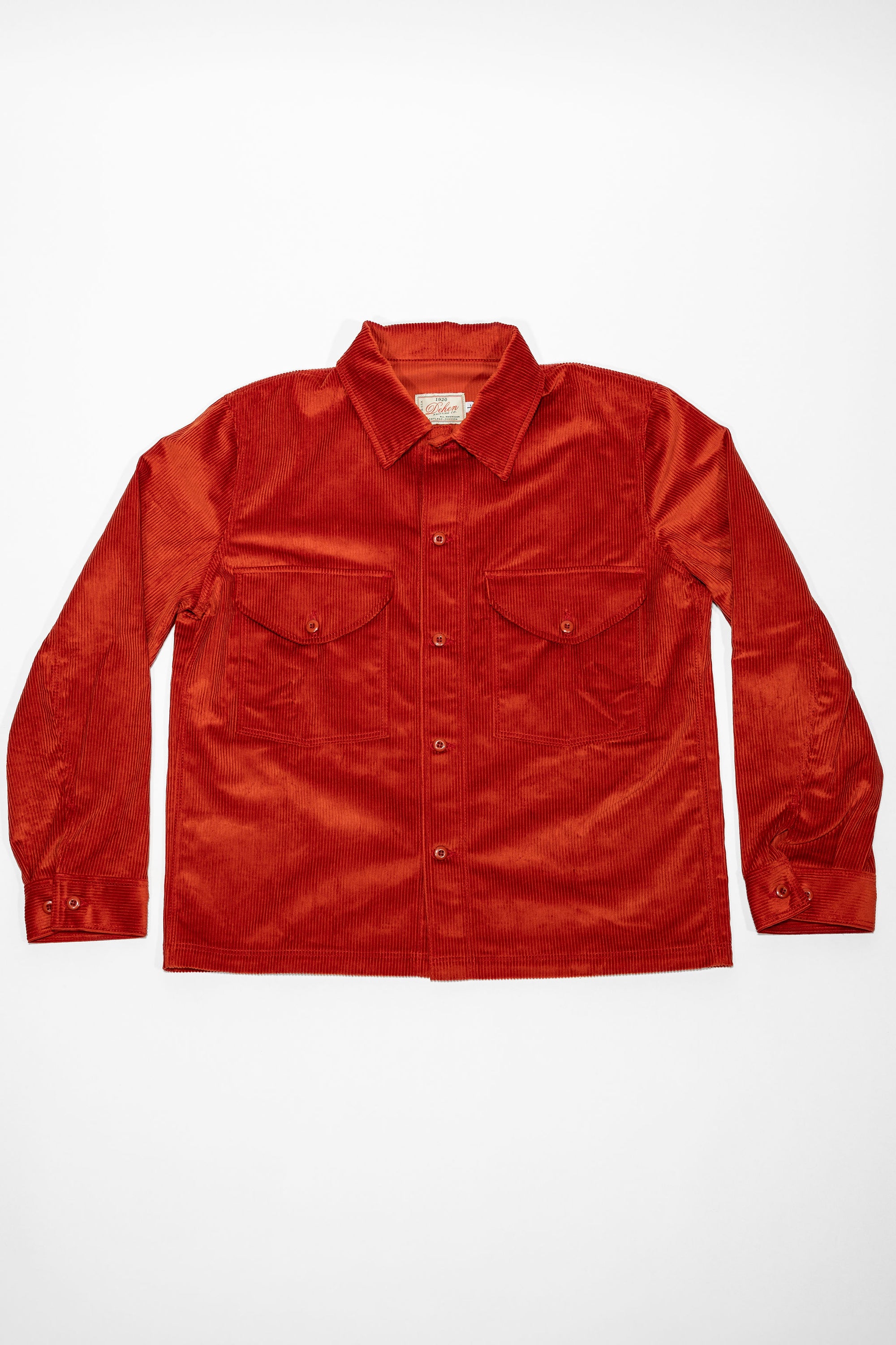 Dehen 1920 Skyline Overshirt - Rust Corduroy