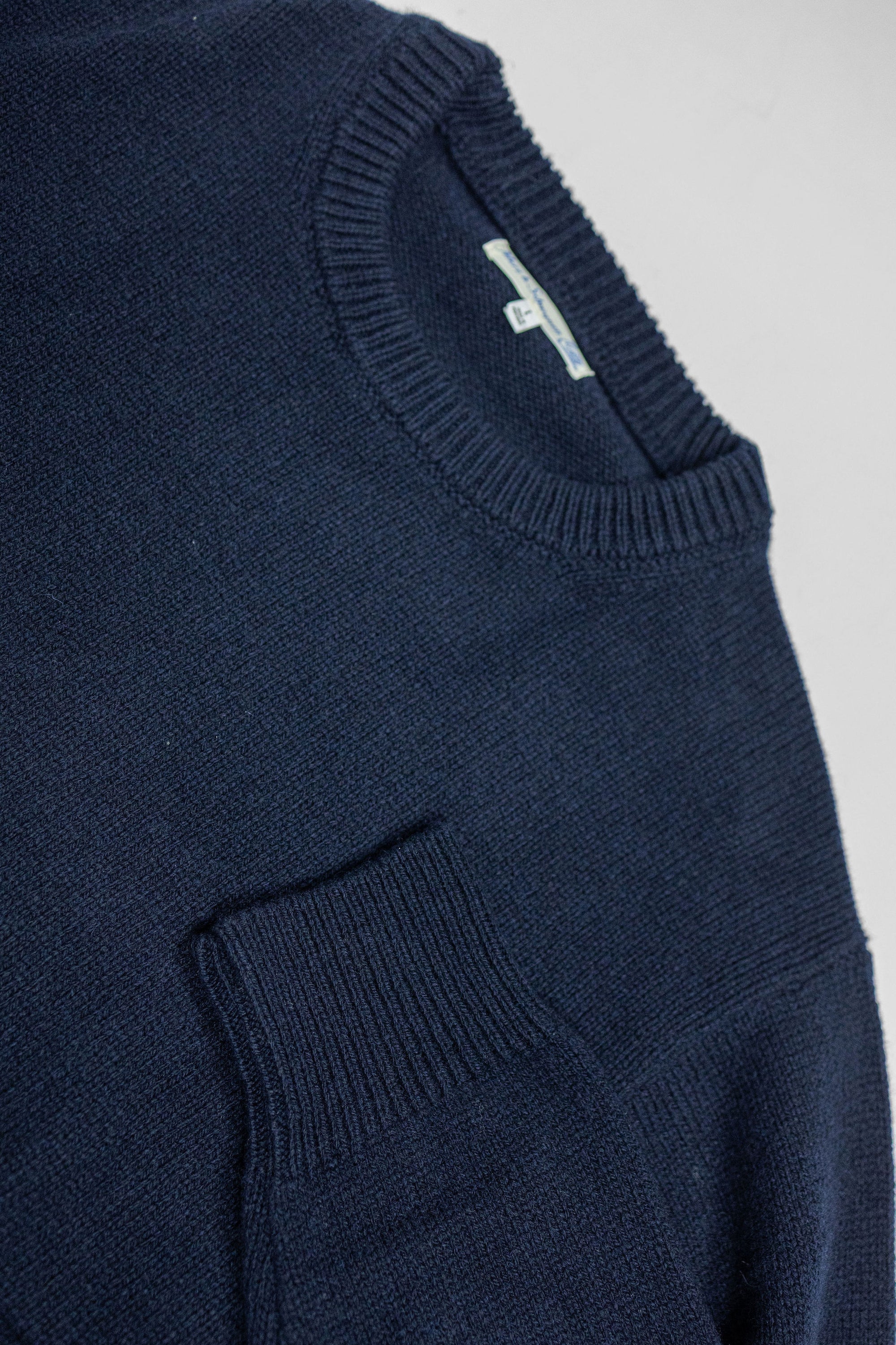 Merz b. Schwanen LOCC01 Crew Pullover Merino Cashmere Blend - Dark Navy