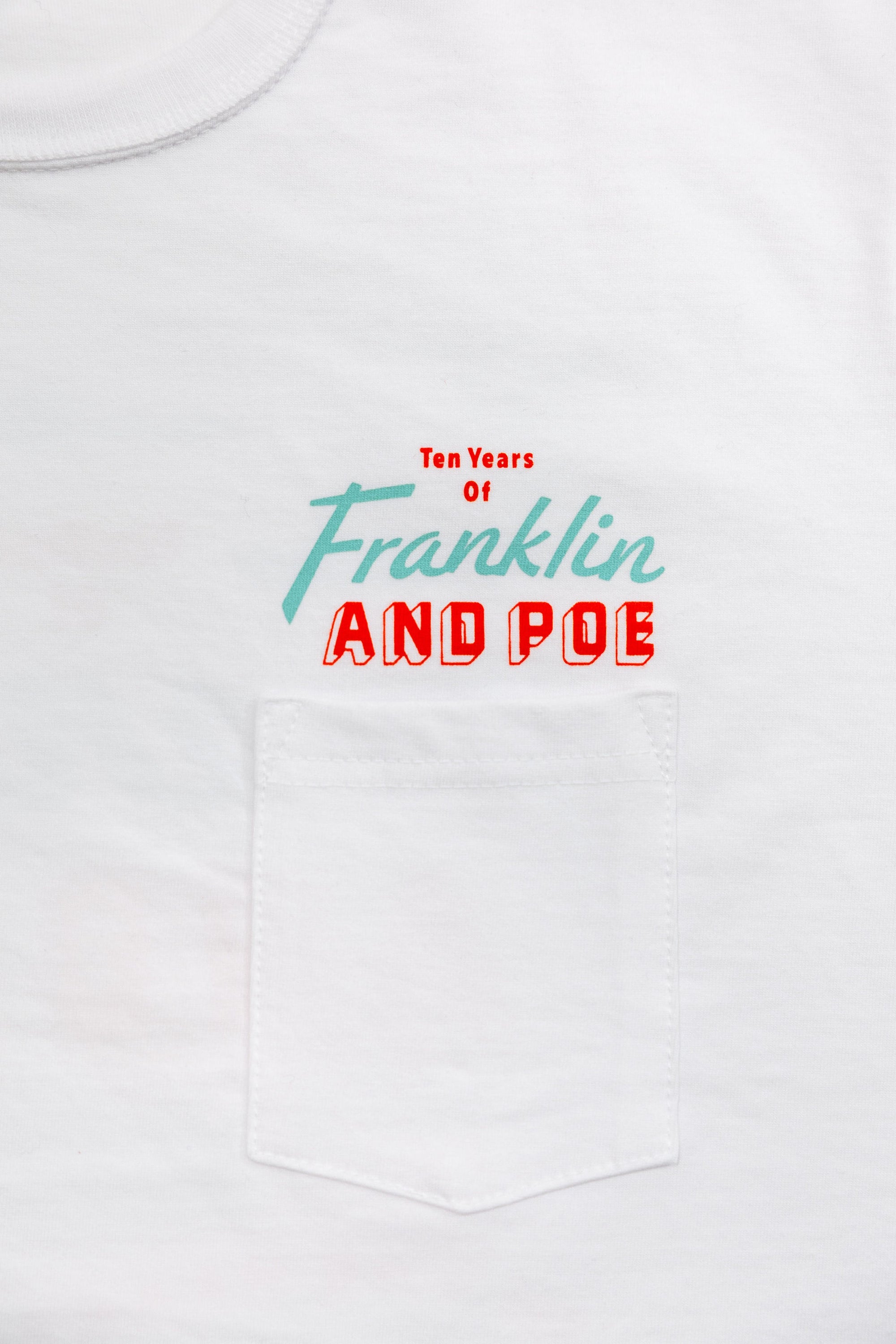 3sixteen x Franklin & Poe 10th Anniversary T-Shirt - White
