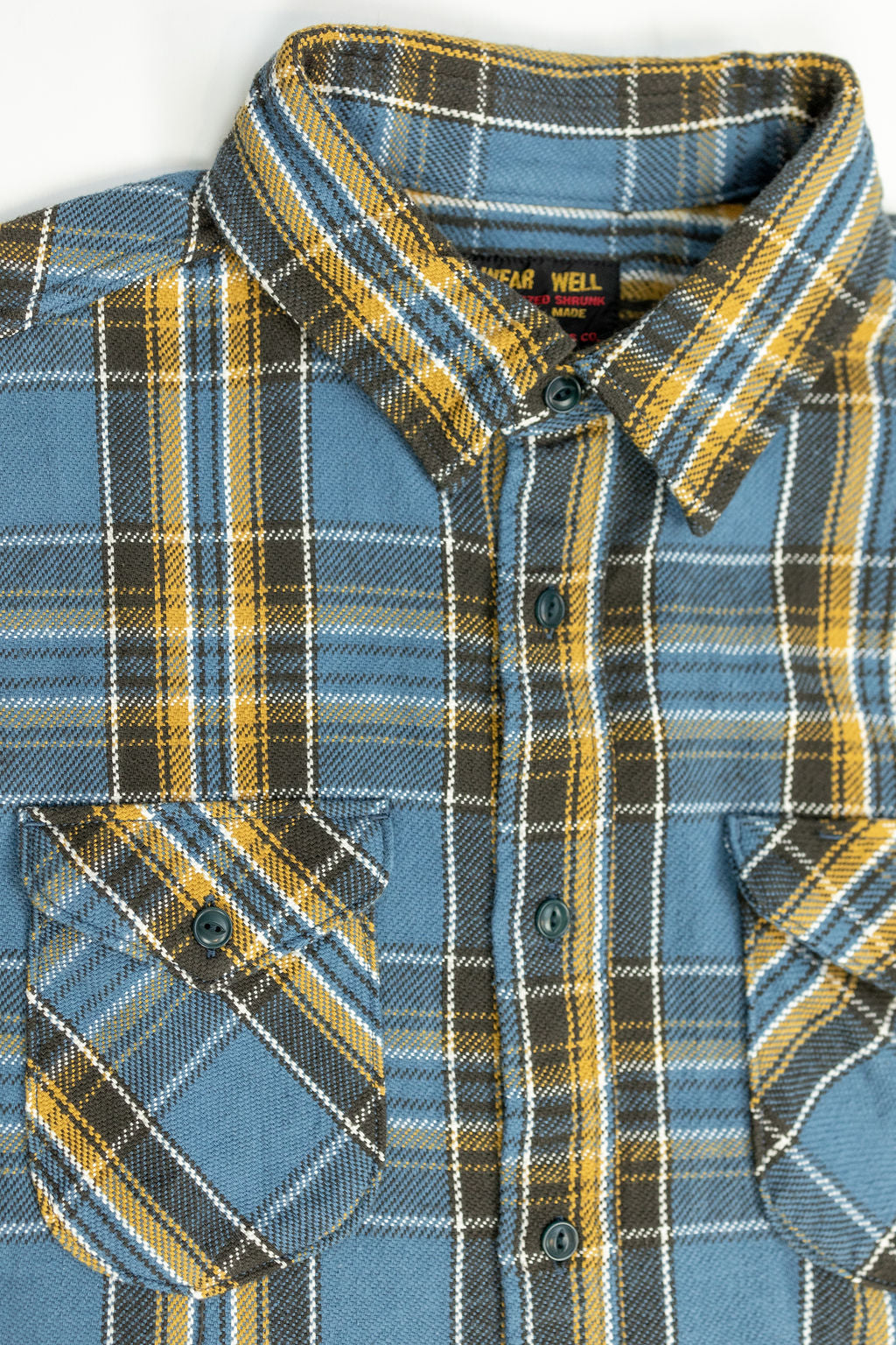 UES 502352 Heavy Flannel Shirt - Blue