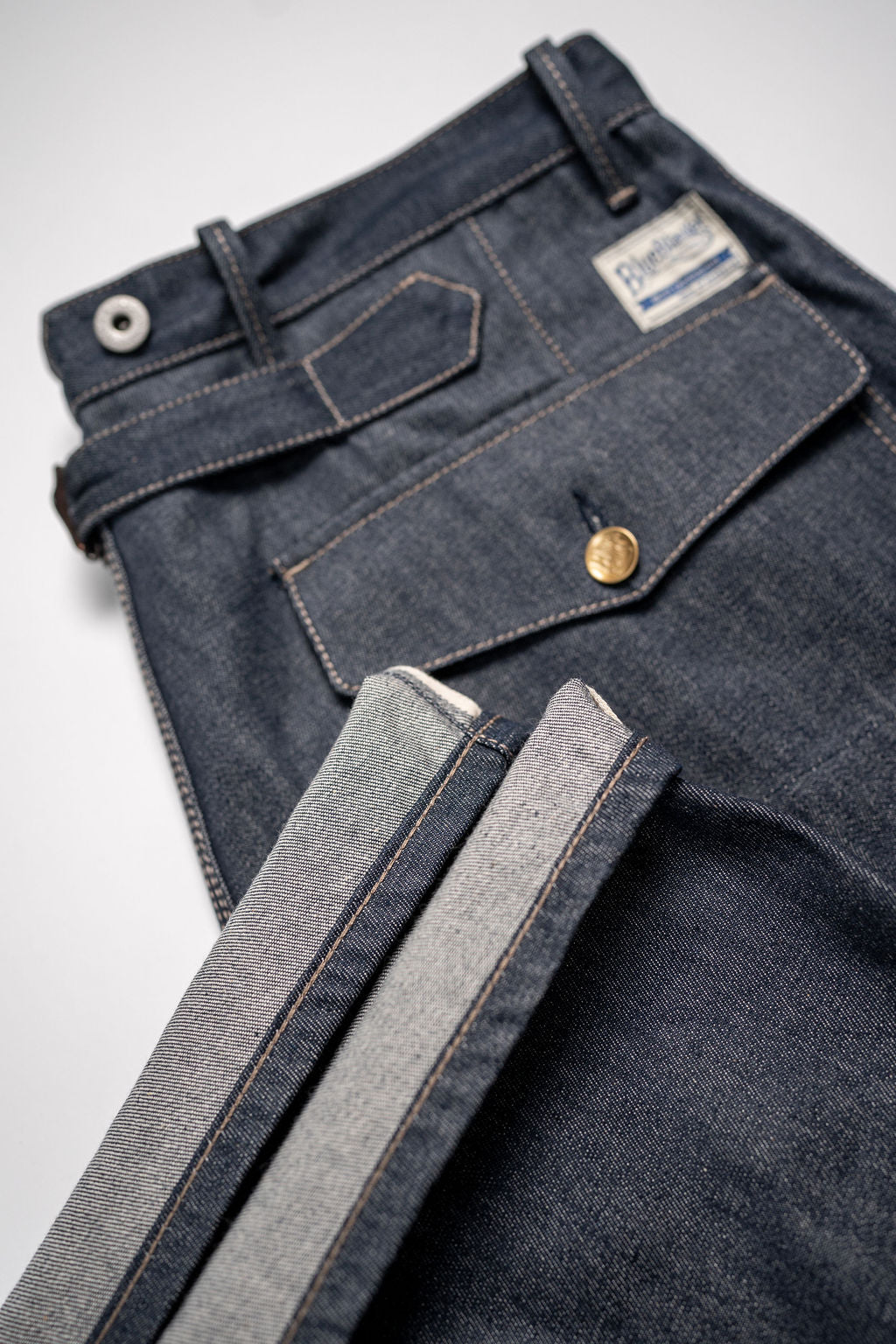 Blue Blanket IJ1 IT165 Waist Overall - 11oz Italian Indigo Selvedge Organic Denim