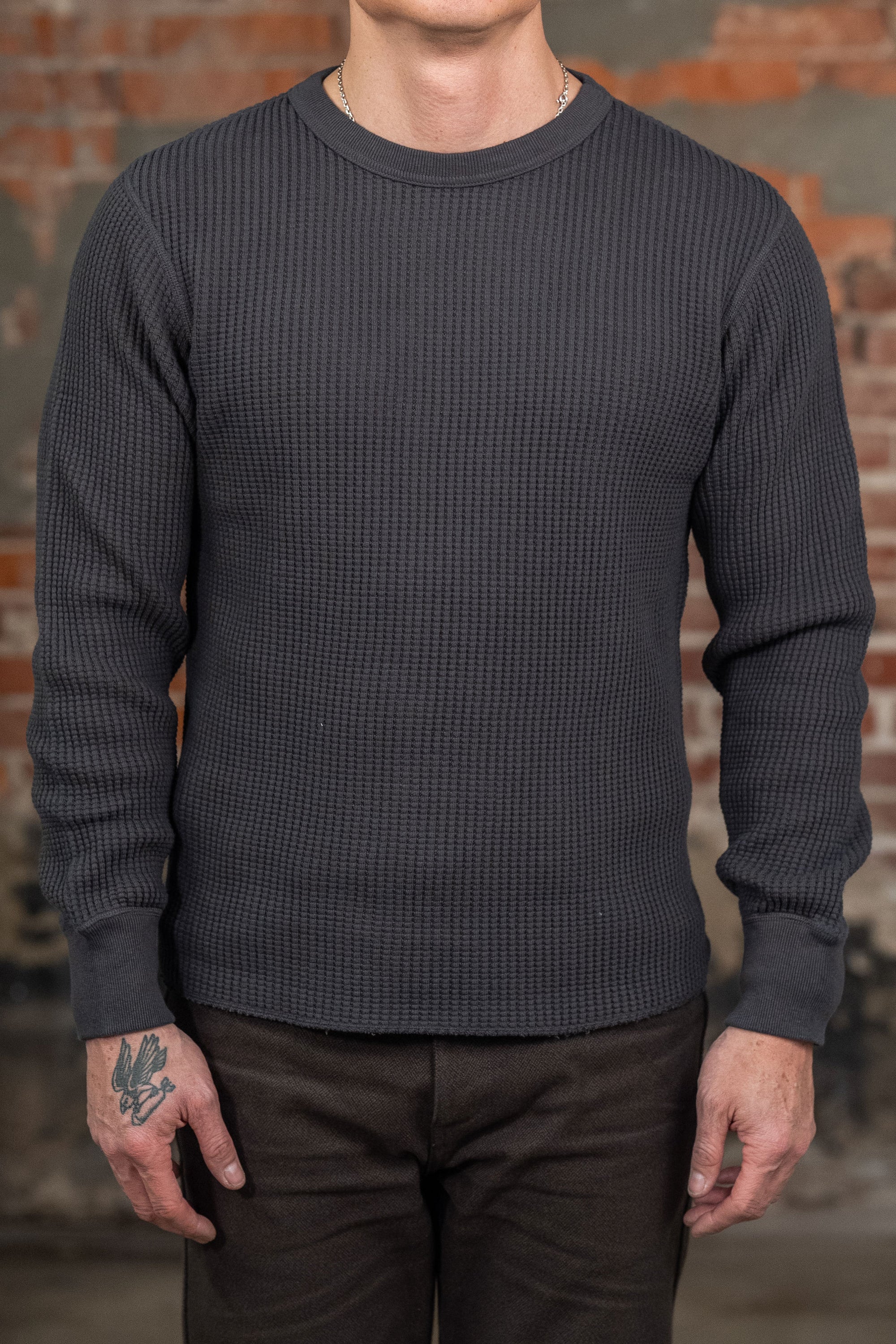 UES Big Waffle T-Shirt - Steel Gray