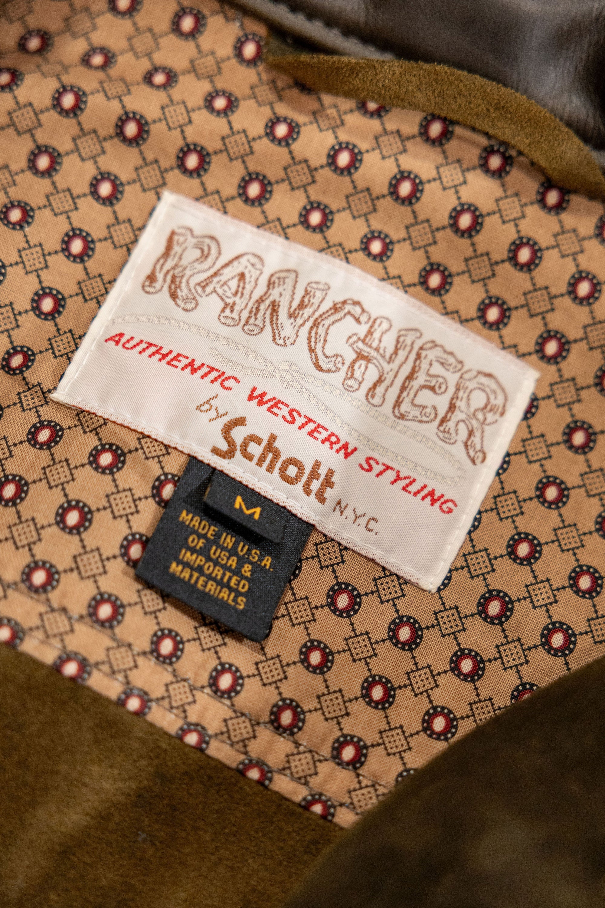 Schott NYC 371 Suede Unlined Steerhide Delivery Jacket - Olive